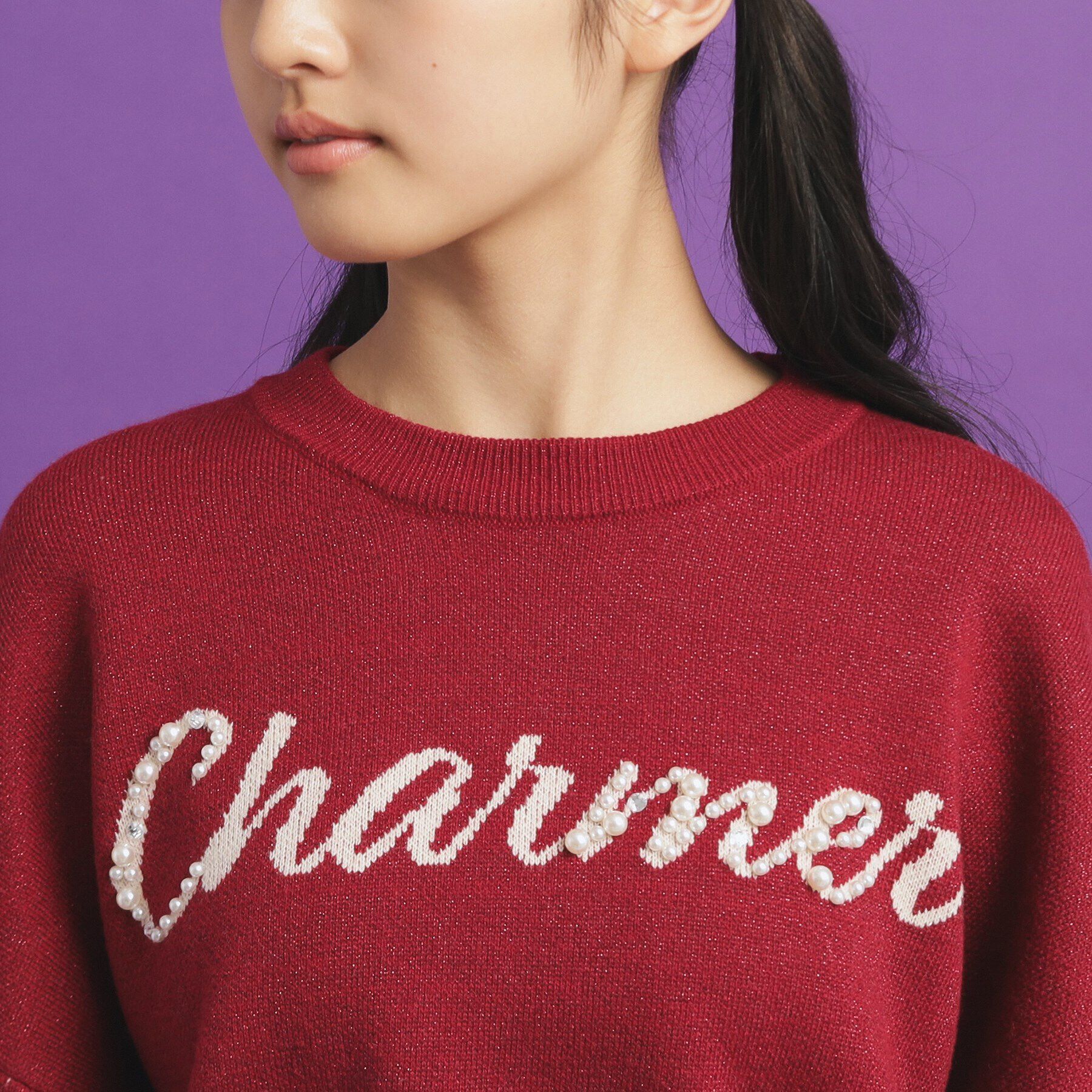 PINK-latte「ラメジャカードニット」|ニット・セーター|