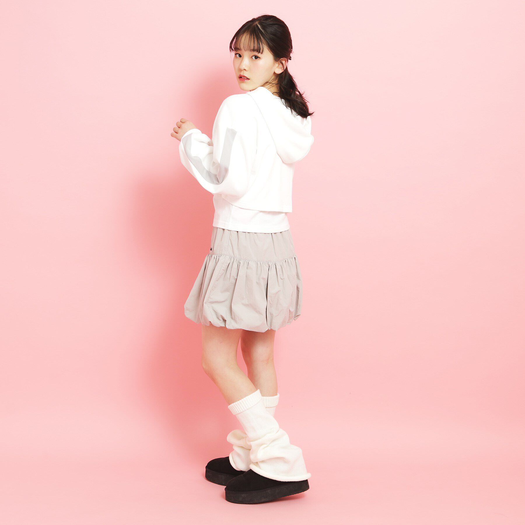 PINK-latte「【セットアイテム】裏毛短丈パーカ＋タンクトップ」|その他|