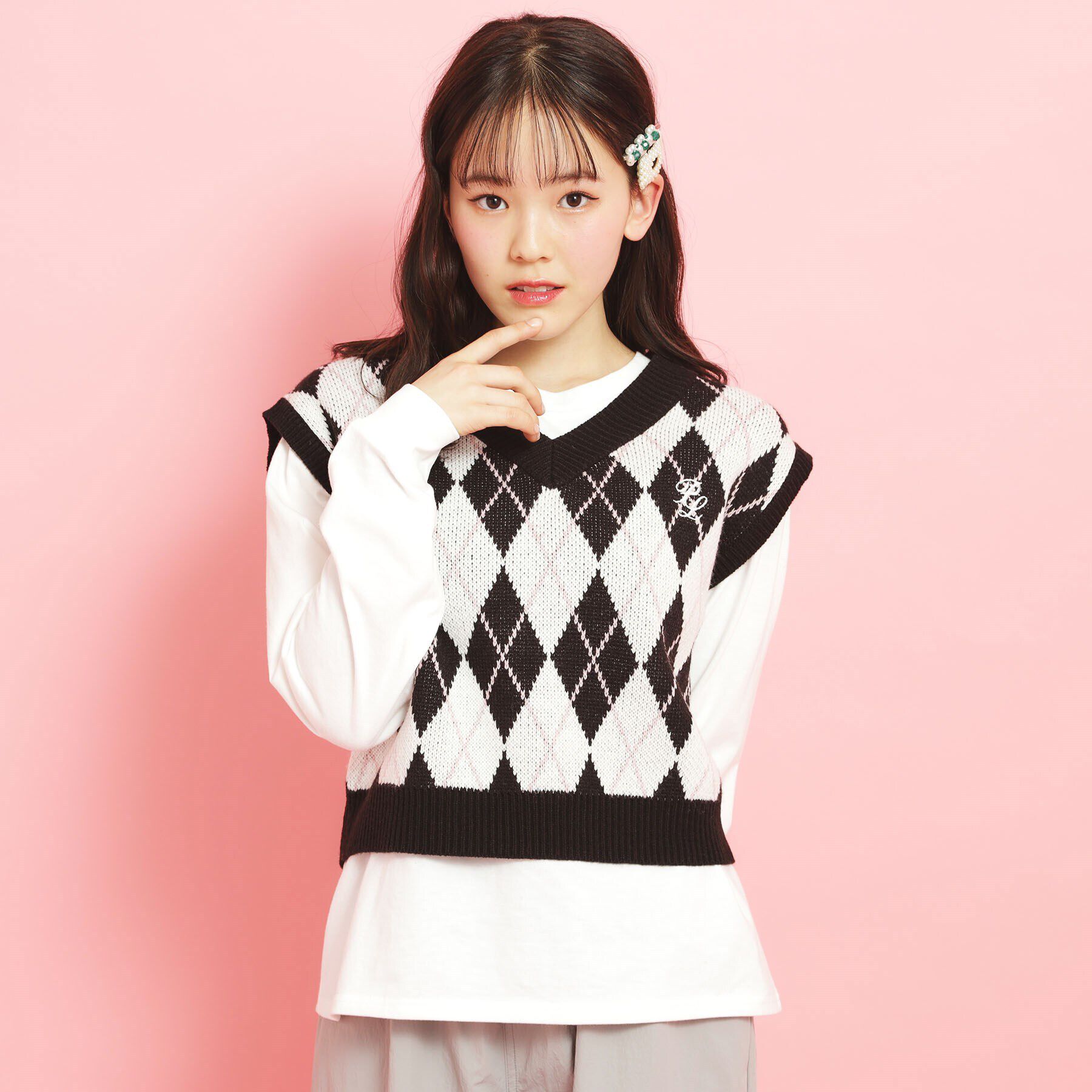 PINK-latte「【アソート】ニットベスト」|ベスト・ジレ|