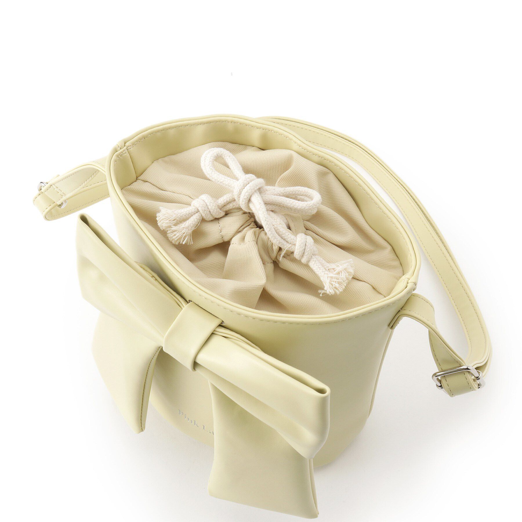 PINK-latte「リボン巾着バッグ」|ショルダー・メッセンジャー|