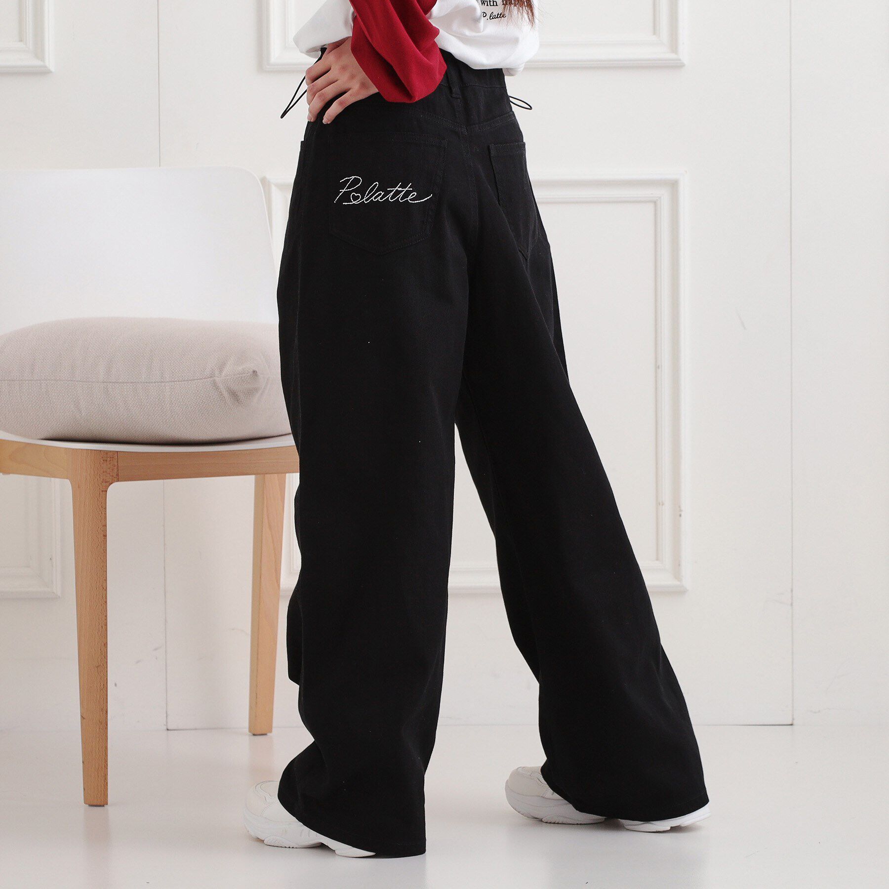 PINK-latte「タックワイドストレートデニム」|その他|