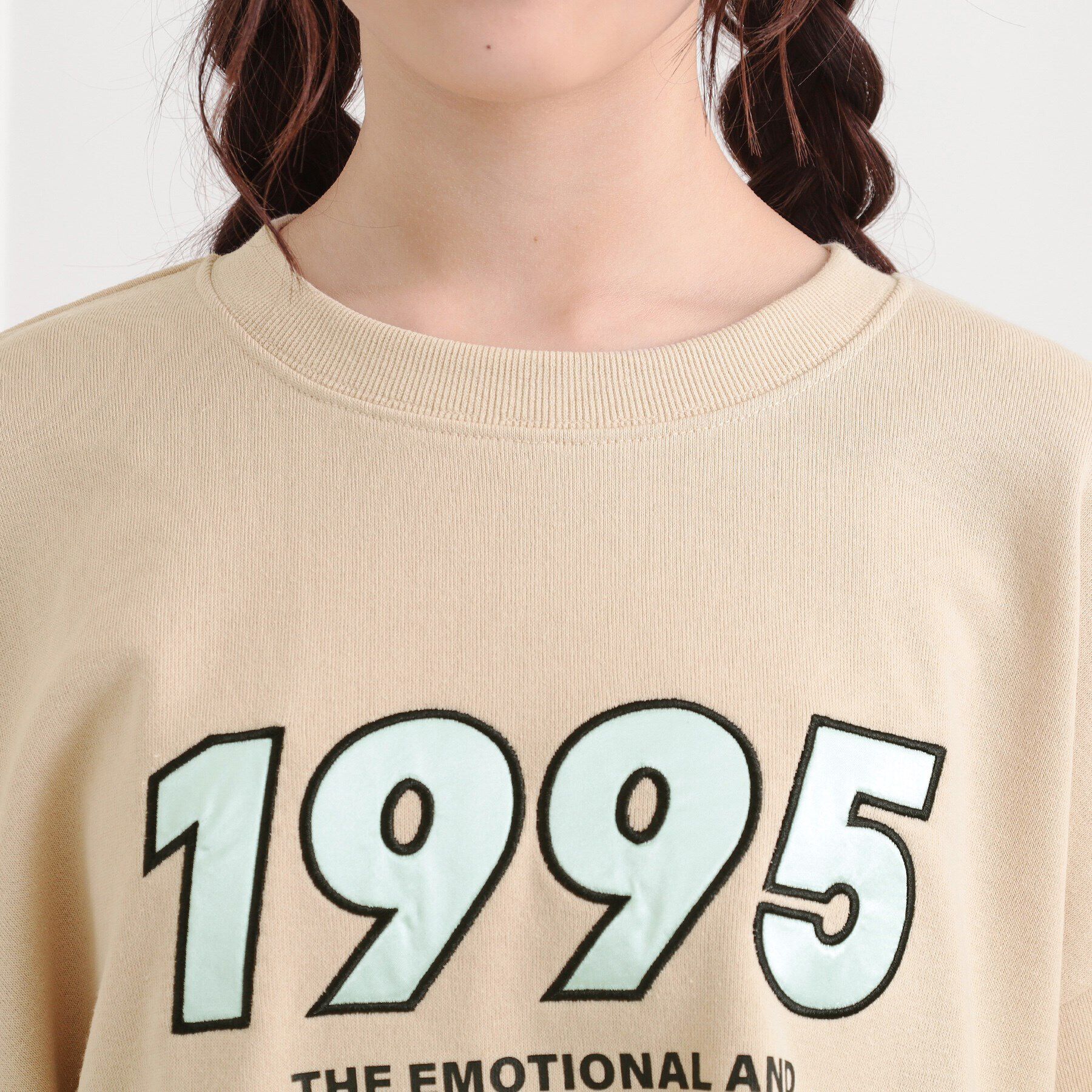 PINK-latte「ミニ裏デザインアップリケTシャツ」|Tシャツ・カットソー|