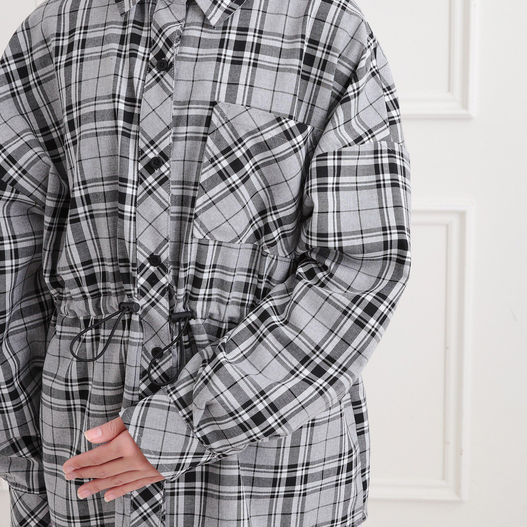 PINK-latte「【セットアイテム】チェックシャツ＋ロンT」|シャツ・ブラウス|