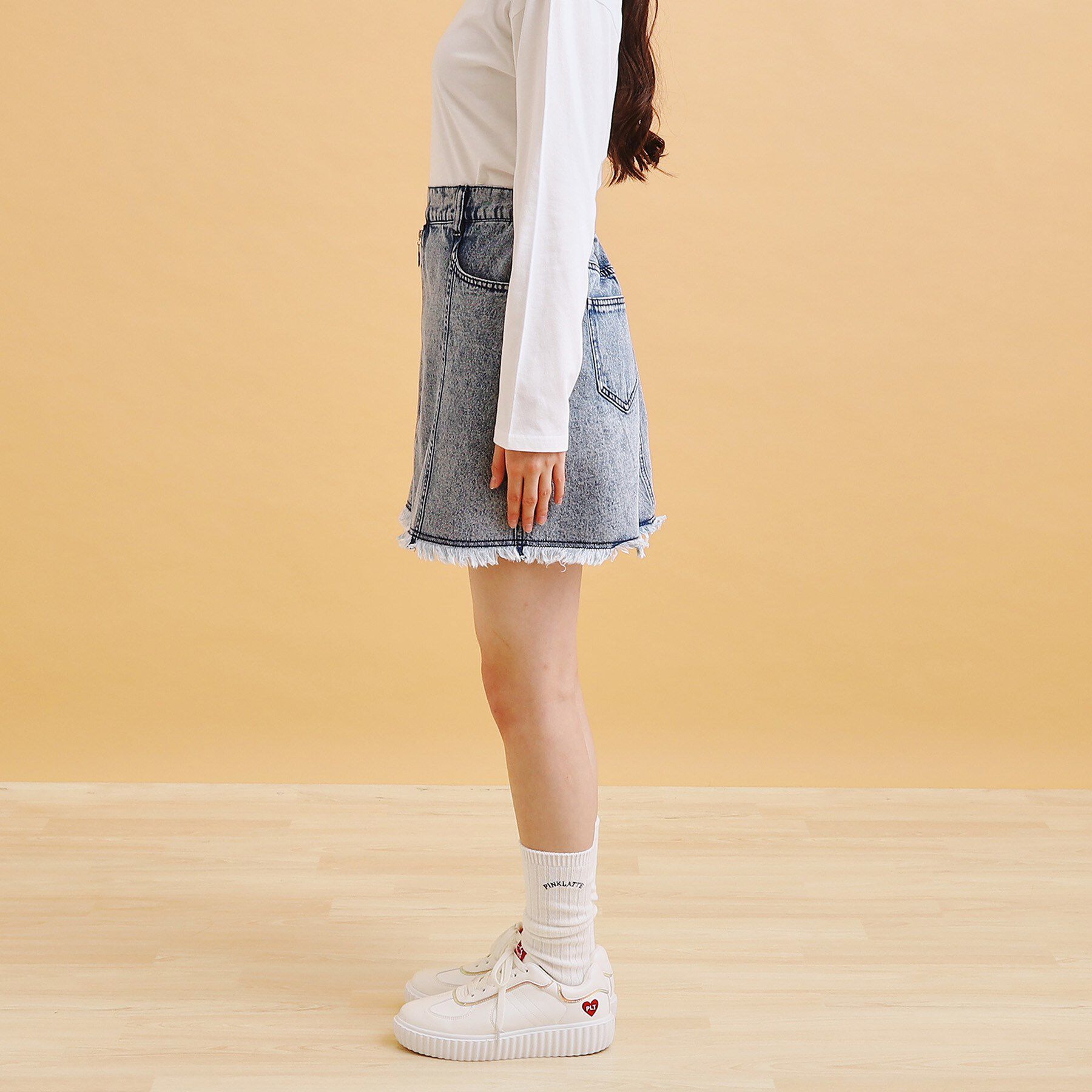 PINK-latte「リングジップ台形スカート」|スカート|