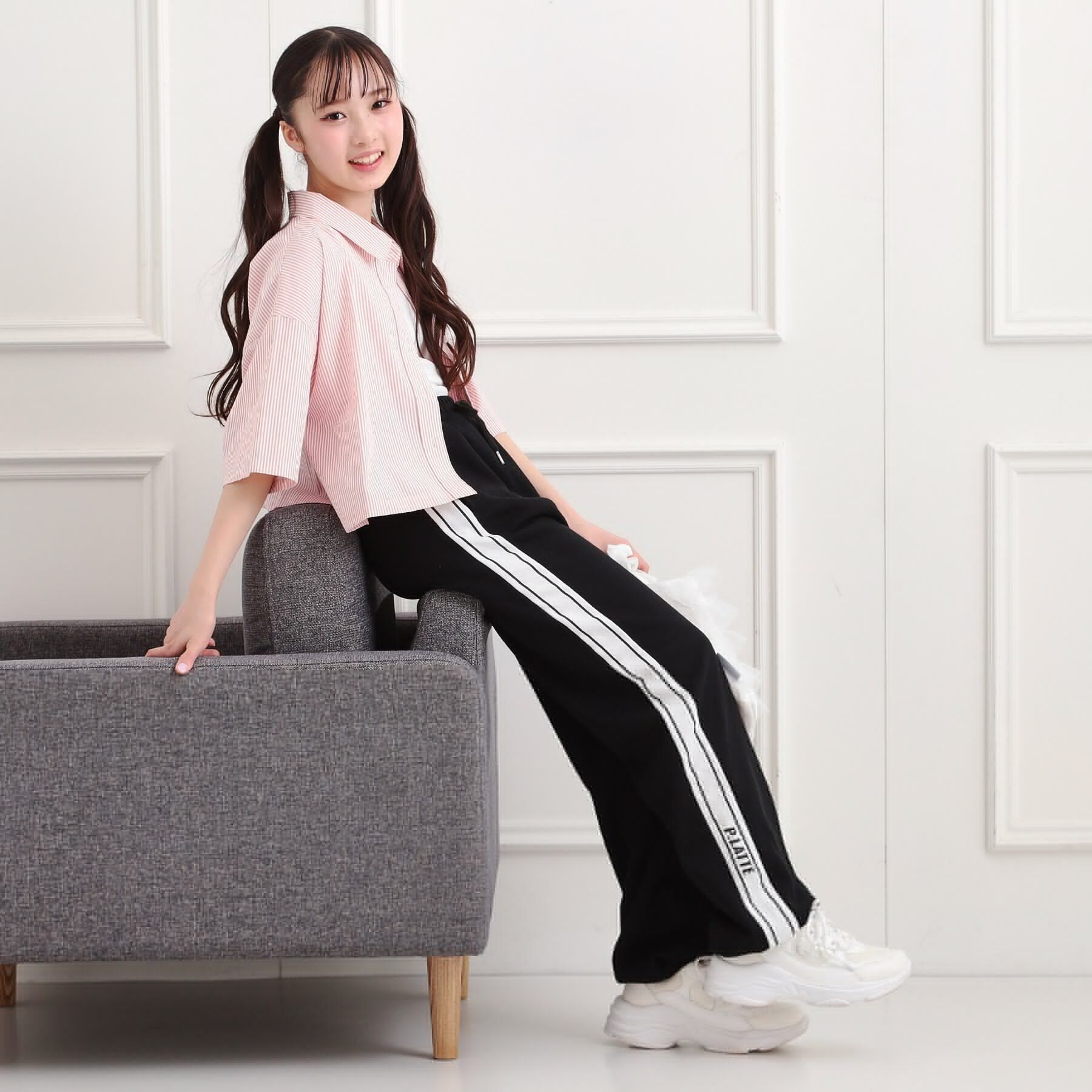 PINK-latte「ミニ裏毛サイド切替パンツ」|その他|