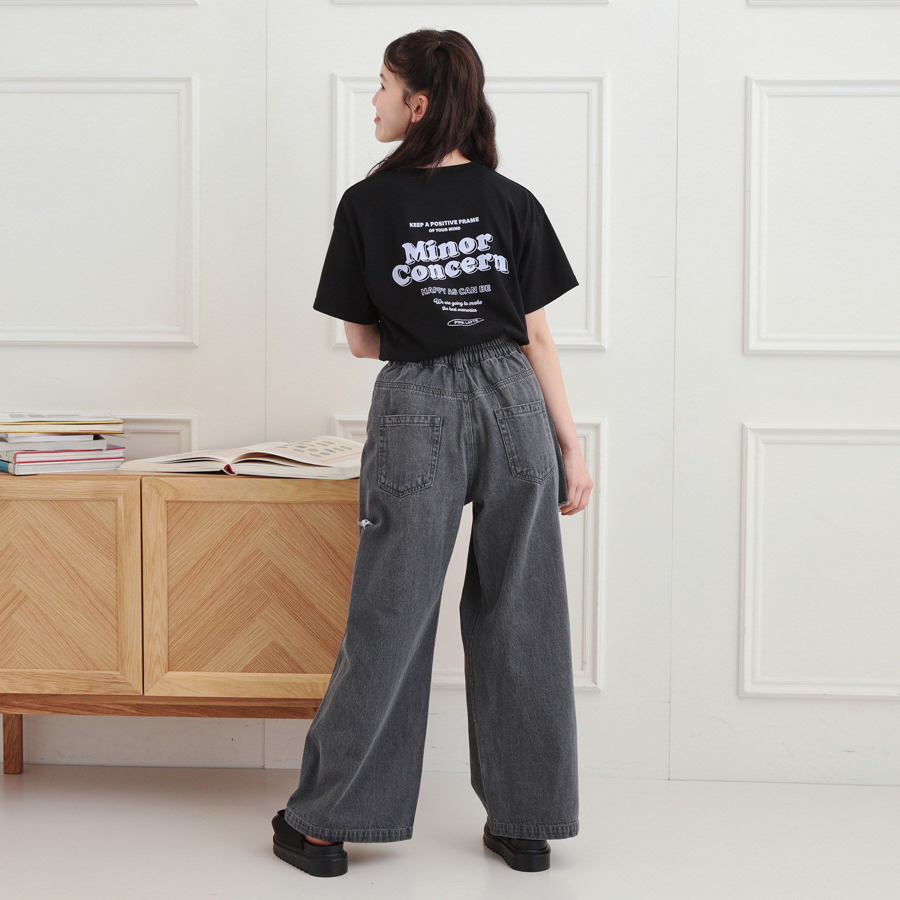 PINK-latte「バックプリントTシャツ」|Tシャツ・カットソー|