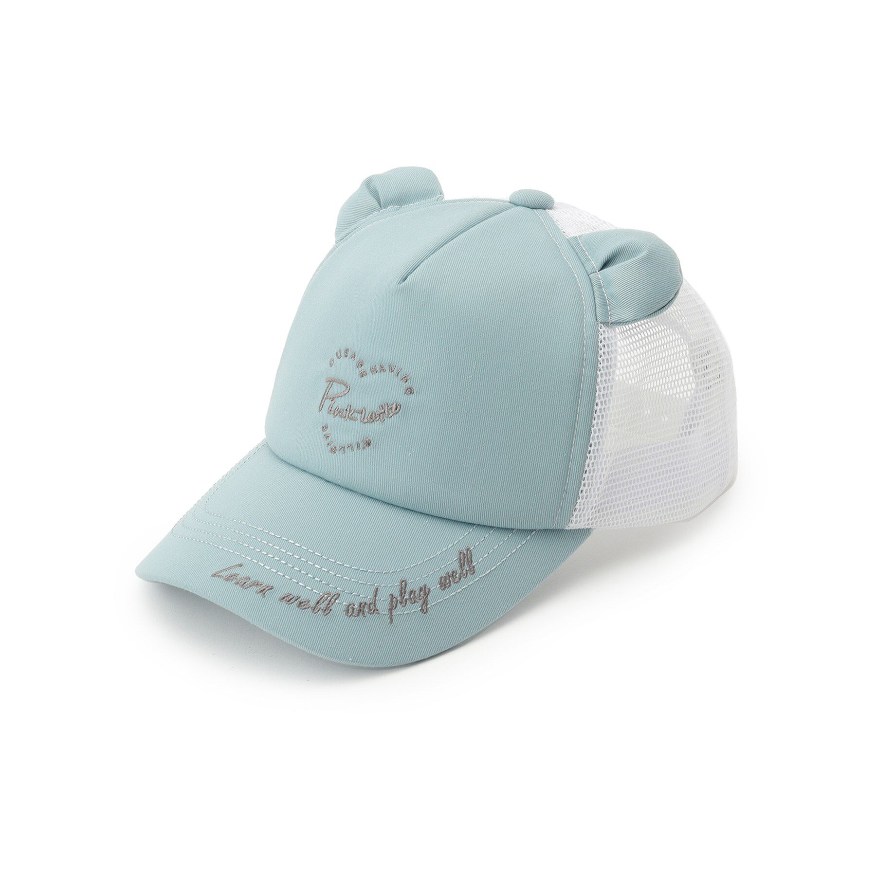 PINK-latte「刺繍メッシュキャップ」|キャップ・キャスケット|ブルー(091)