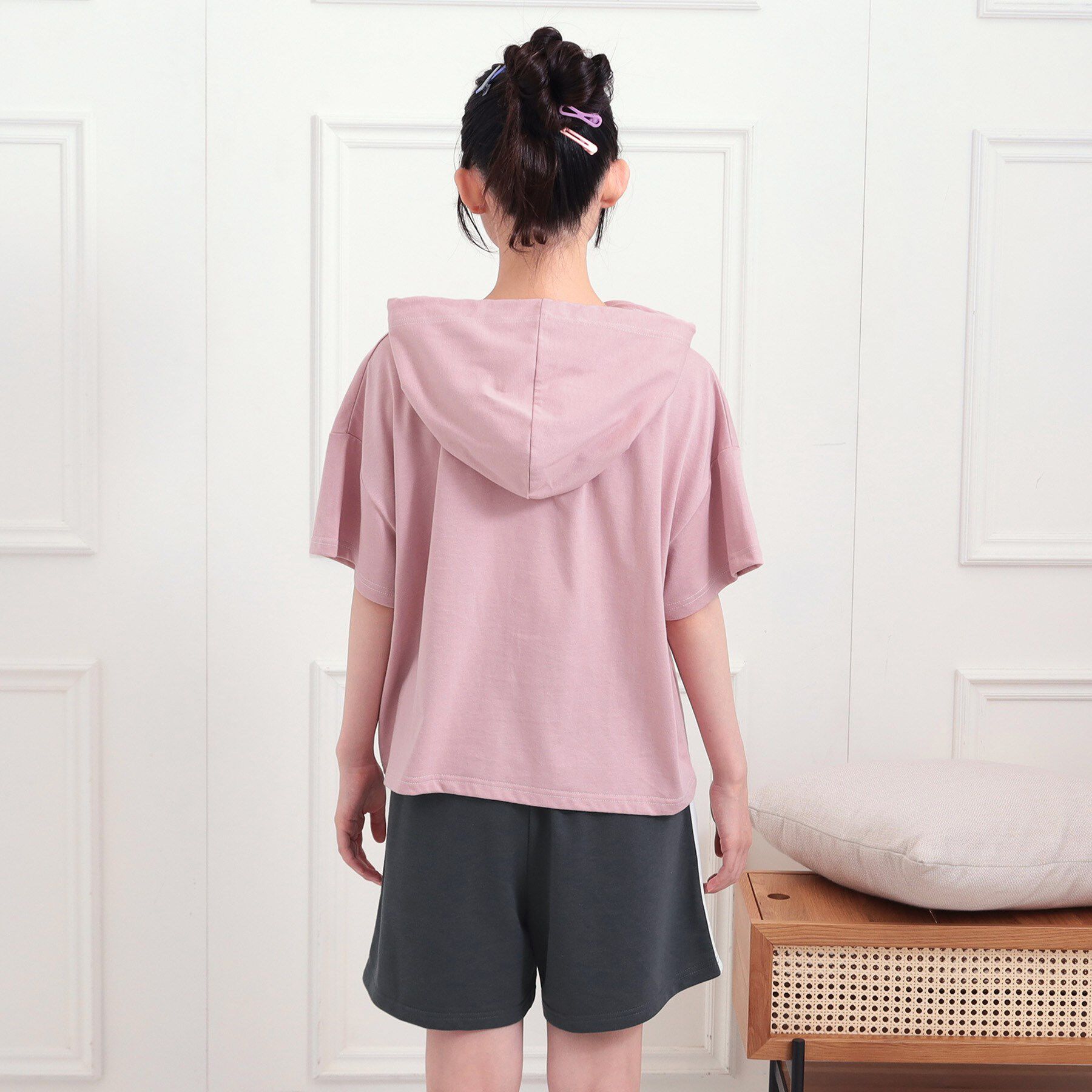 PINK-latte「【セットアップアイテム】半袖パーカ＋ハーフパンツセット」|その他|