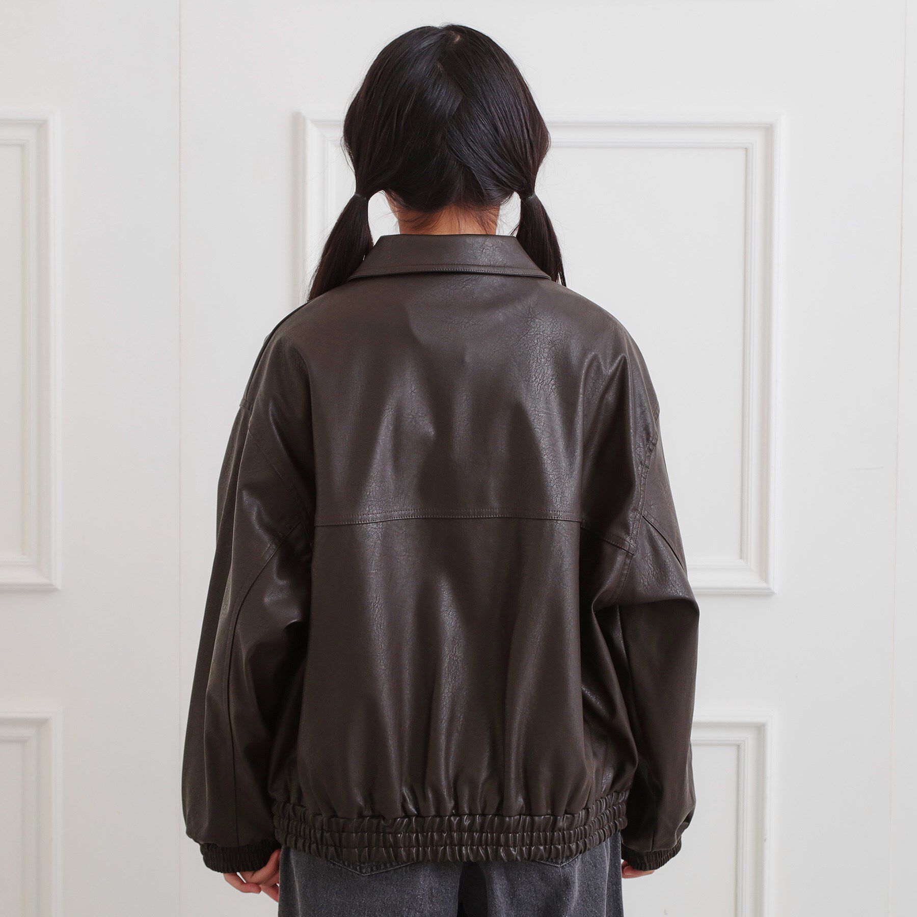 PINK-latte「合成皮革ブルゾン」|ブルゾン・スタジャン|