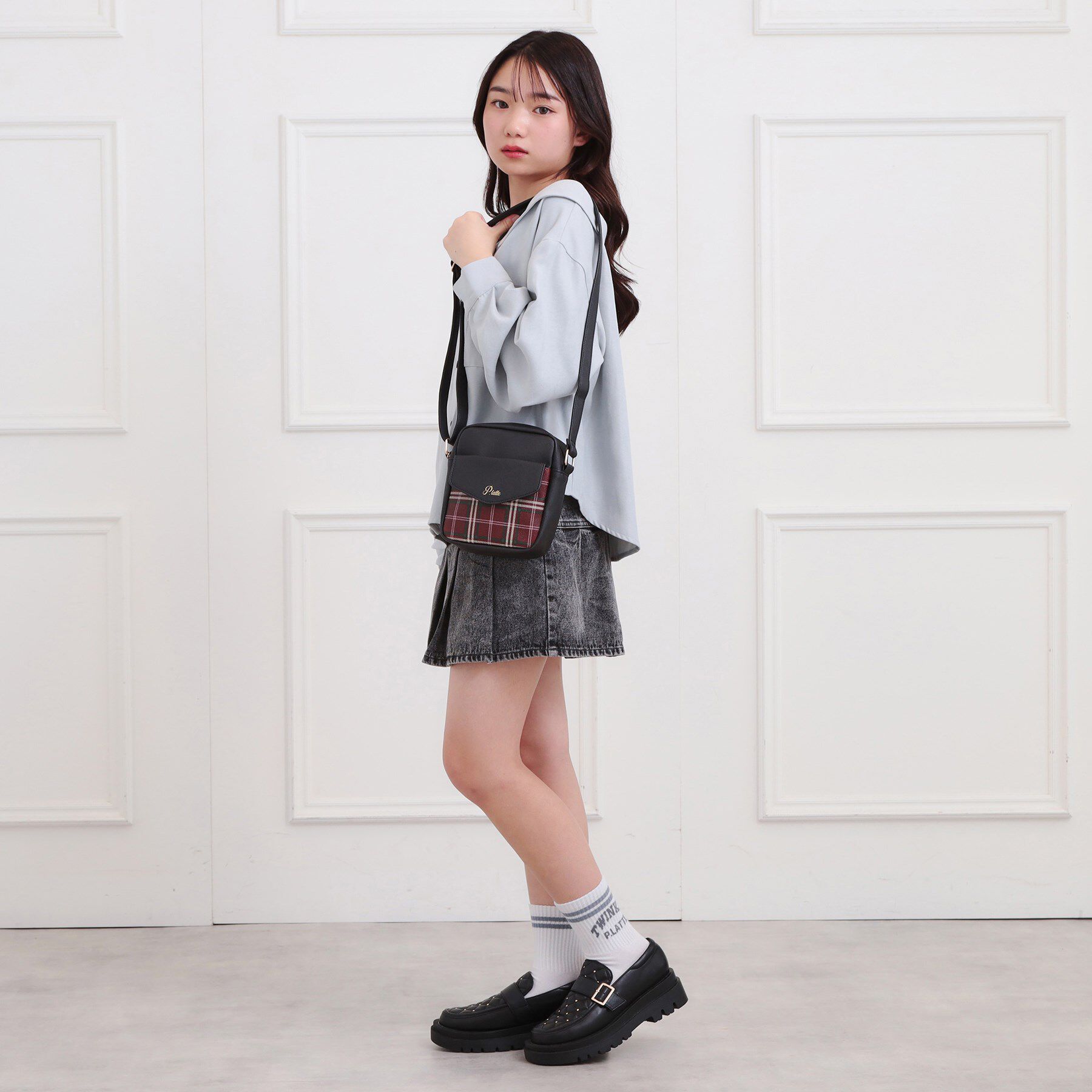 PINK-latte「フラップチェックショルダー」|ショルダー・メッセンジャー|