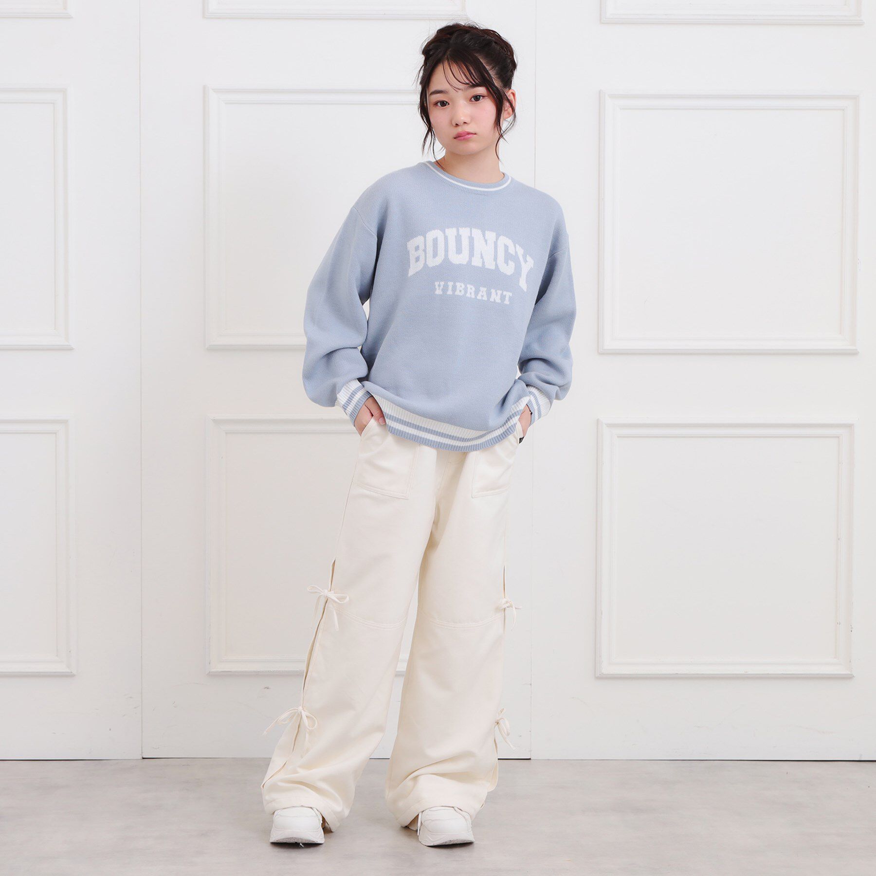 PINK-latte「ピーチ起毛リボン付カーゴパンツ」|その他|