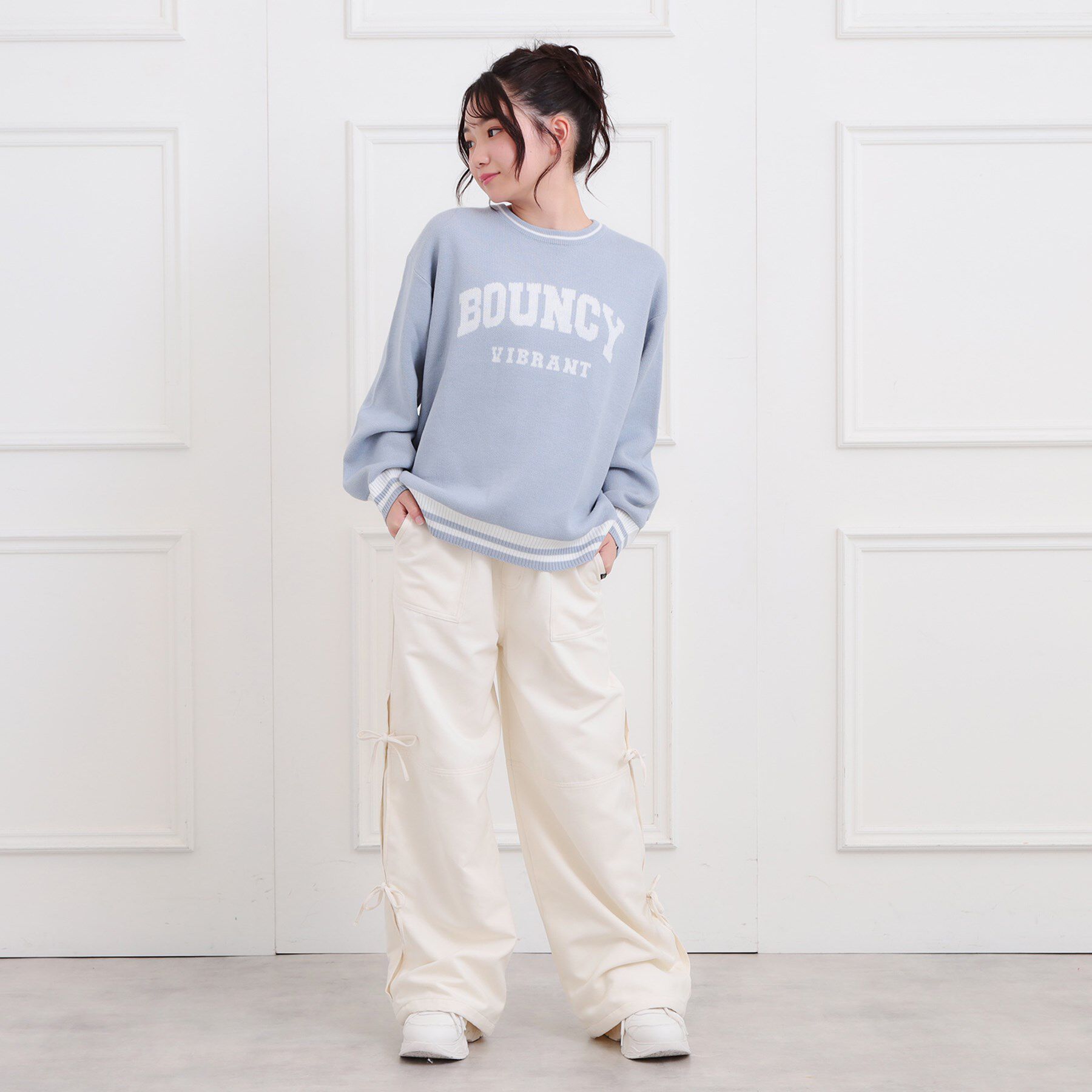 PINK-latte「ピーチ起毛リボン付カーゴパンツ」|その他|