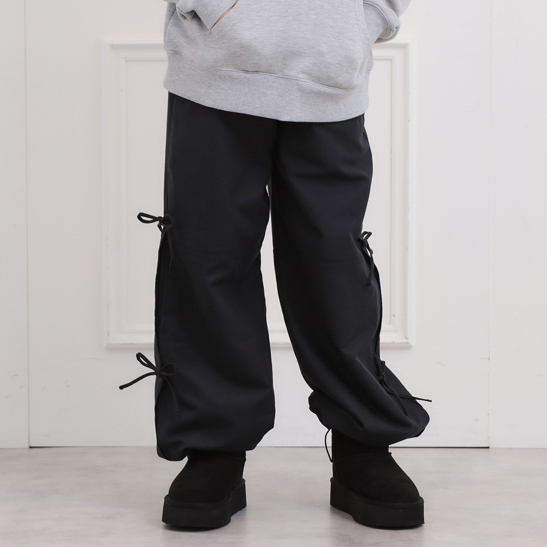 PINK-latte「ピーチ起毛リボン付カーゴパンツ」|その他|