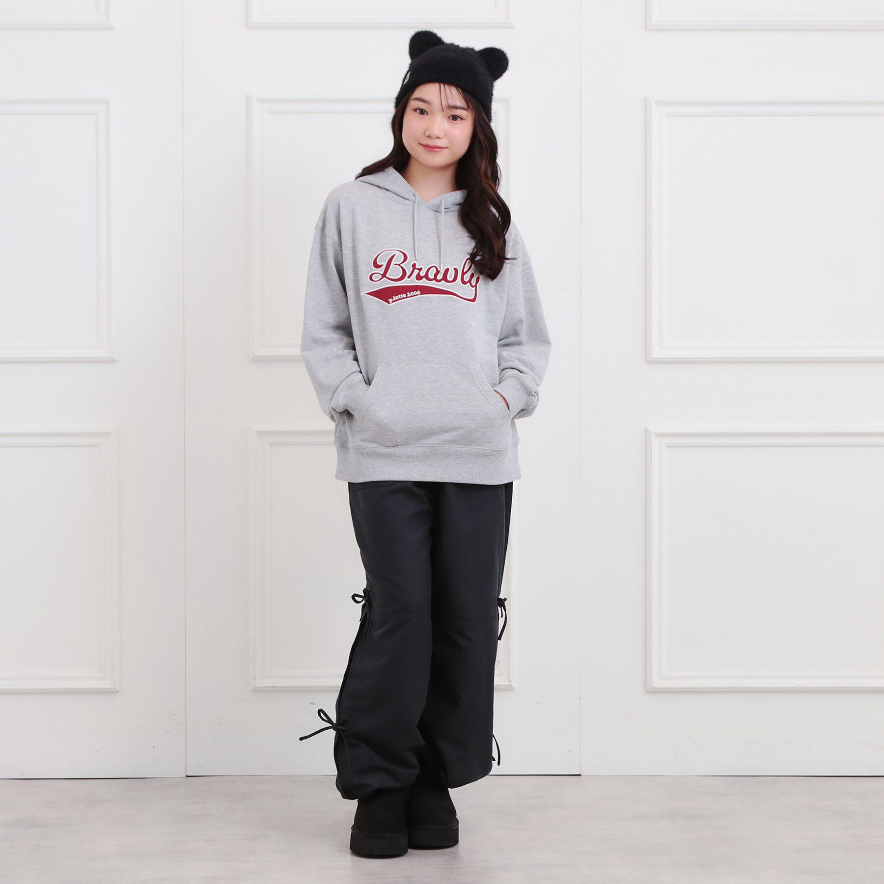 PINK-latte「ピーチ起毛リボン付カーゴパンツ」|その他|