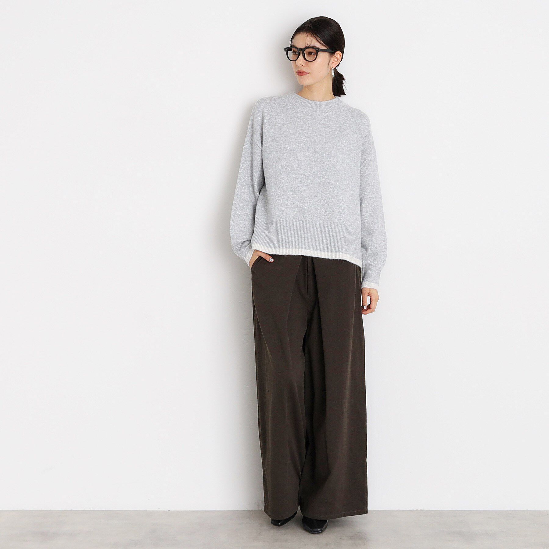 THE SHOP TK「【5カラー展開/洗えるニット】ミックスメランジ&times;ラメニット」|ニット・セーター|