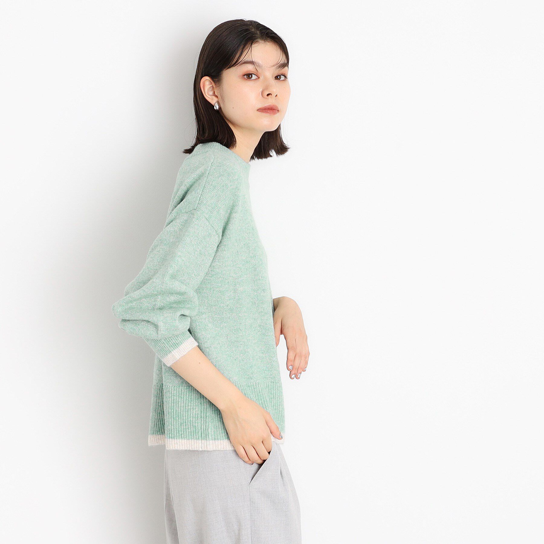 THE SHOP TK「【5カラー展開/洗えるニット】ミックスメランジ&times;ラメニット」|ニット・セーター|