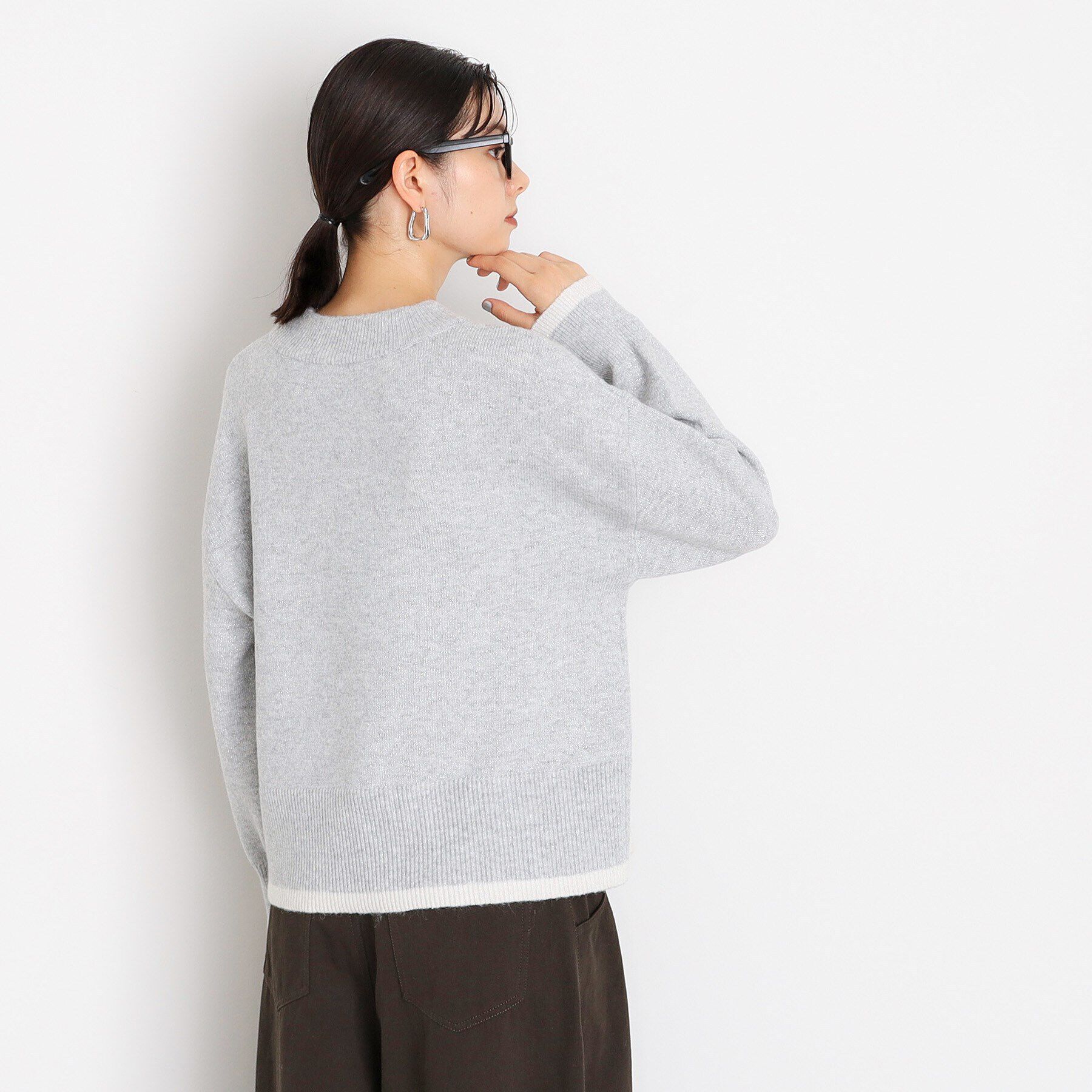 THE SHOP TK「【5カラー展開/洗えるニット】ミックスメランジ&times;ラメニット」|ニット・セーター|