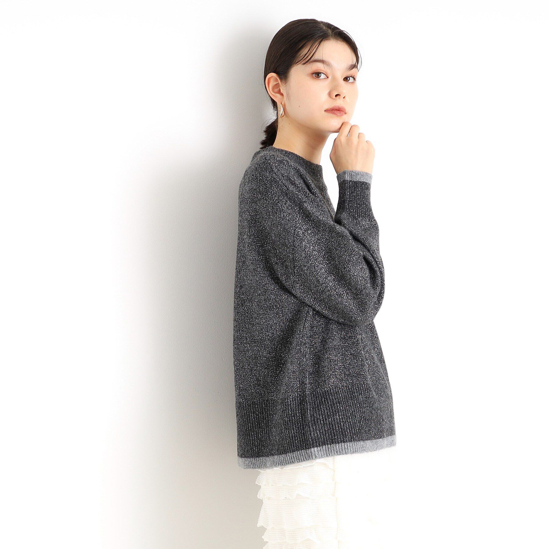 THE SHOP TK「【5カラー展開/洗えるニット】ミックスメランジ&times;ラメニット」|ニット・セーター|