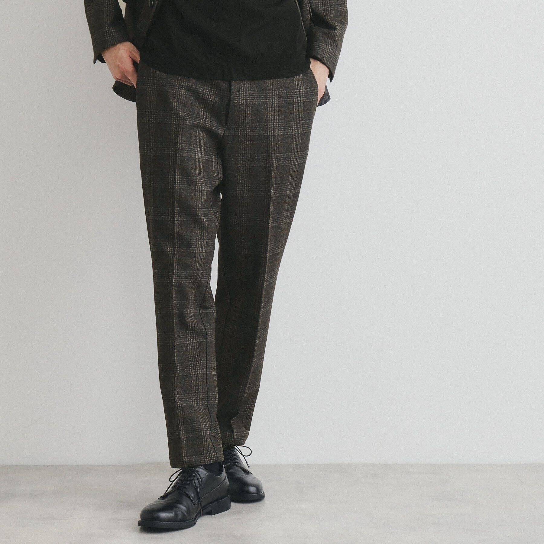 THE SHOP TK「起毛TRジャージスラックス 【セットアップ可/ビジネス対応/ストレッチ】」|その他|ブラウン(243)