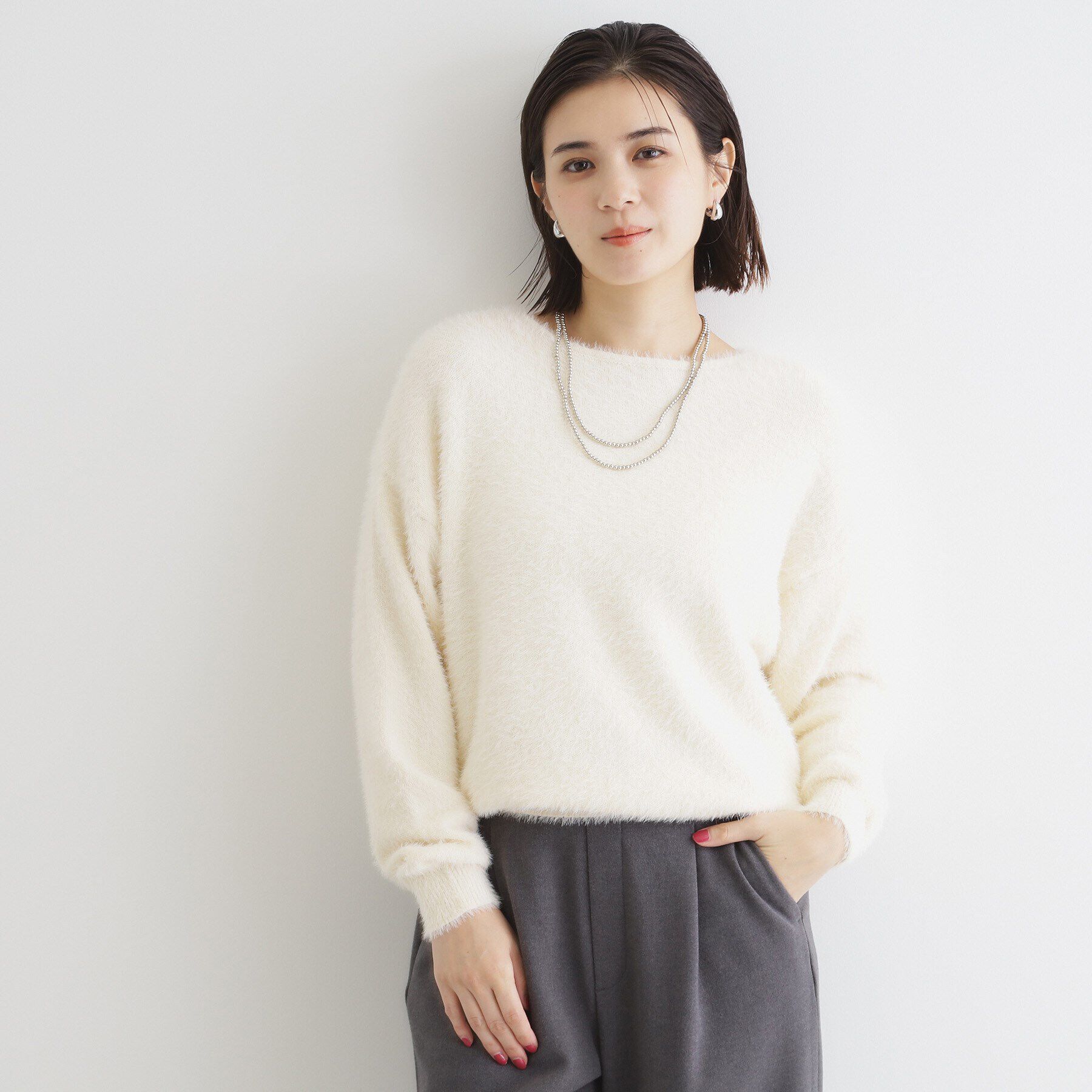 THE SHOP TK「【＠BAILA掲載】【前後2way】フェザーニット/洗える」|ニット・セーター|