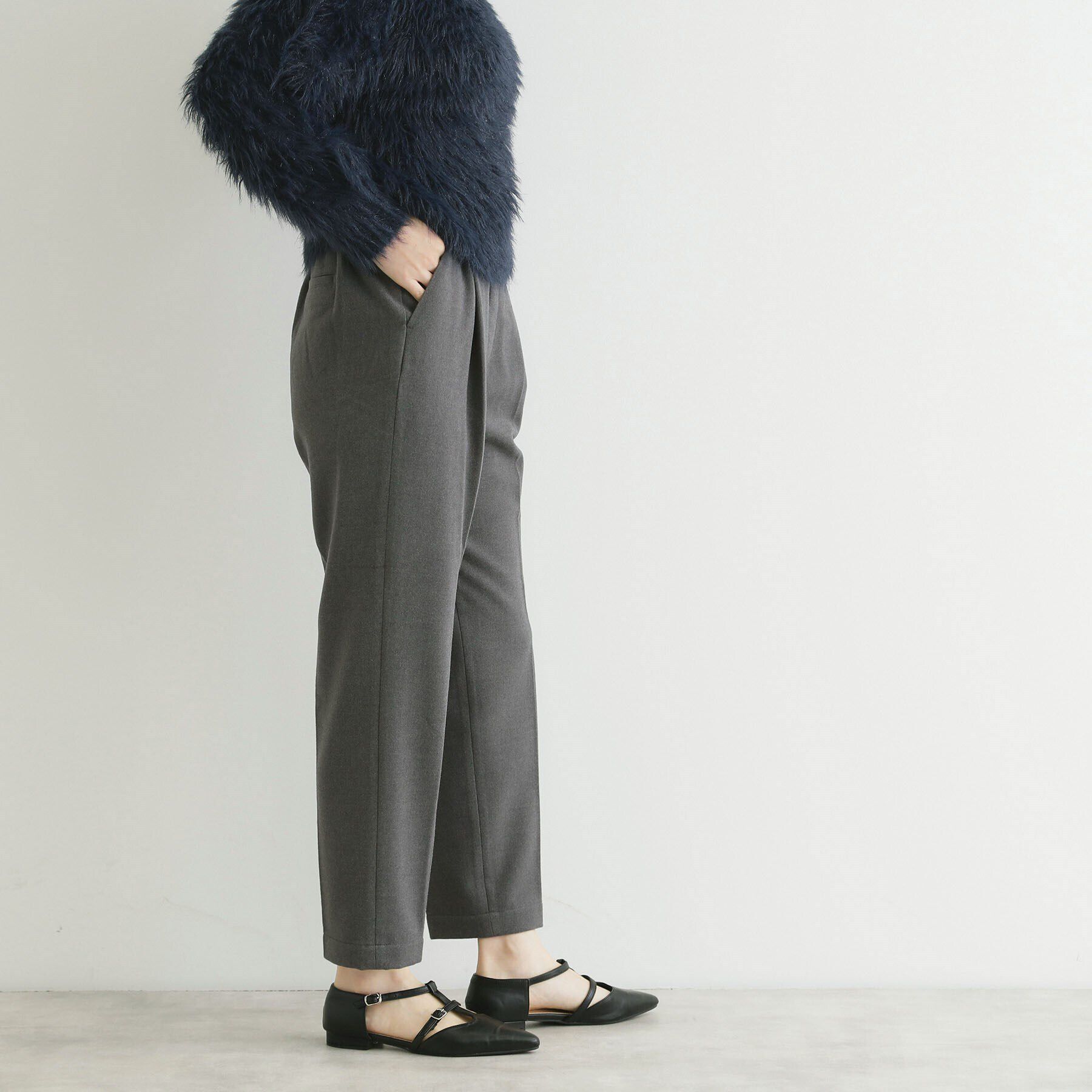 THE SHOP TK「【洗える】両面起毛テーパードパンツ」|その他|