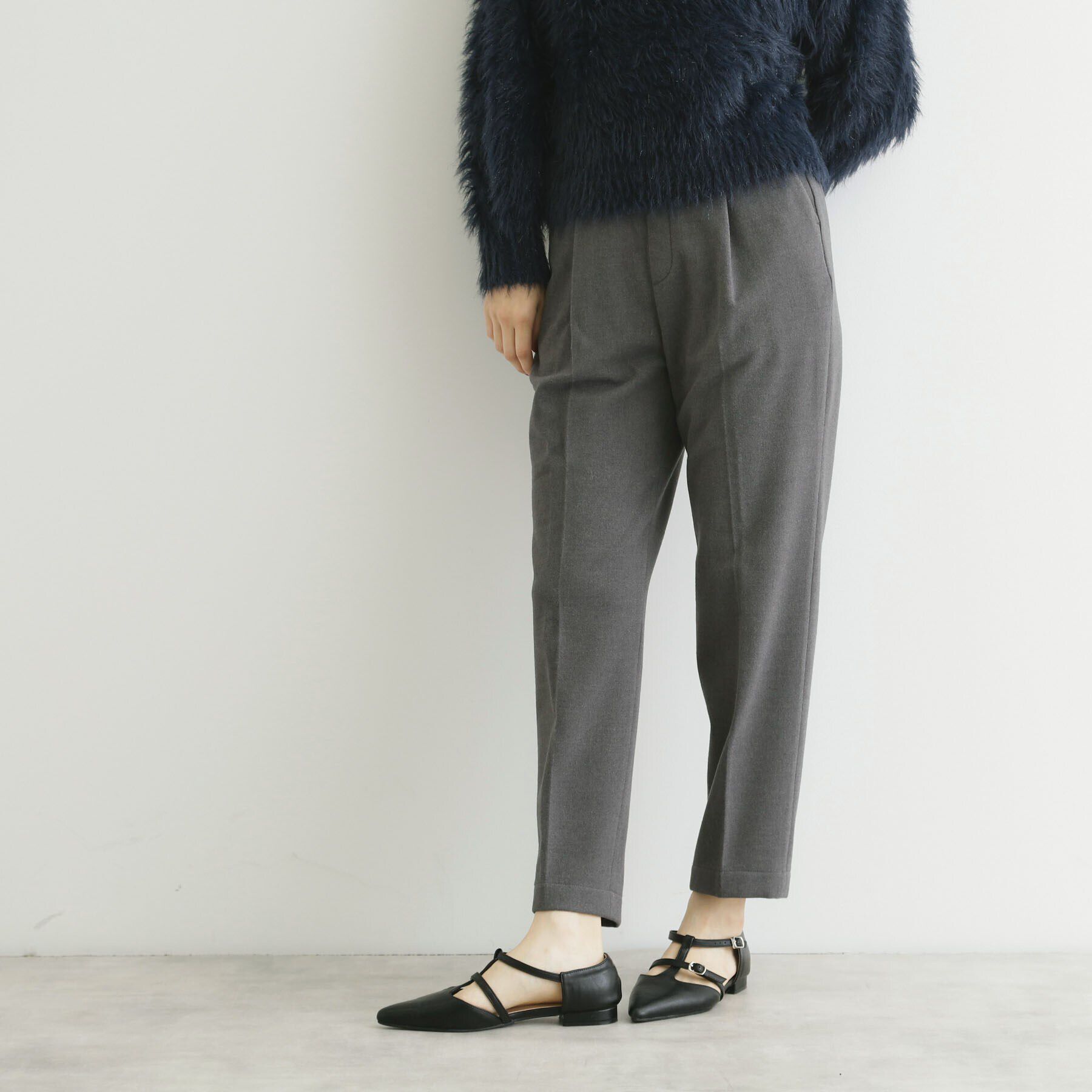 THE SHOP TK「【洗える】両面起毛テーパードパンツ」|その他|ﾁｬｺｰﾙｸﾞﾚｰ(014)