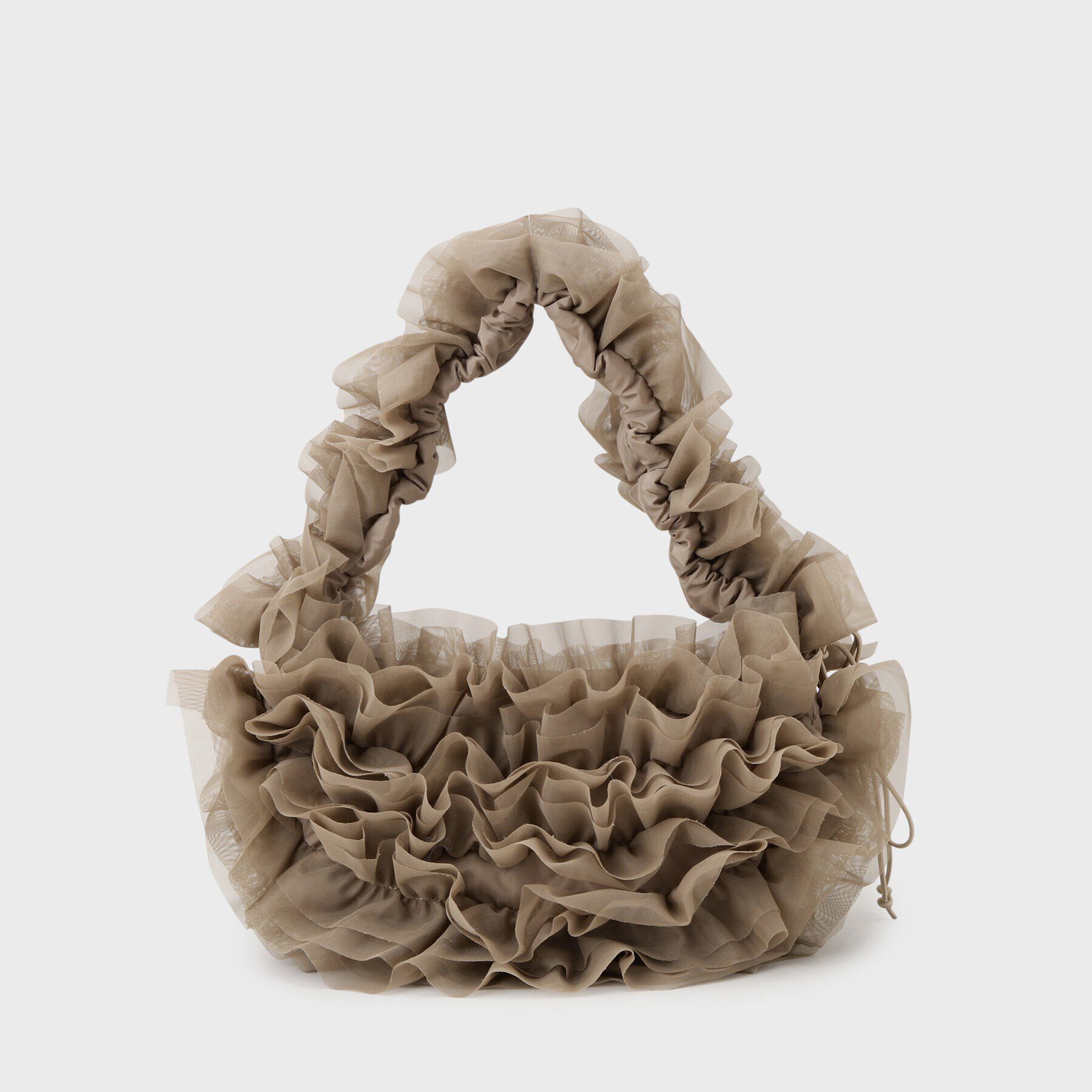 THE SHOP TK「チュールフリルバッグ」|ショルダー・メッセンジャー|モカブラウン(042