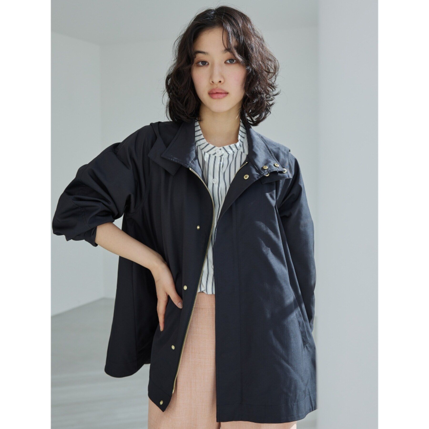 THE SHOP TK「【後ろタック】マウンテンパーカ/洗える」|ブルゾン・スタジャン|ブラック(019)