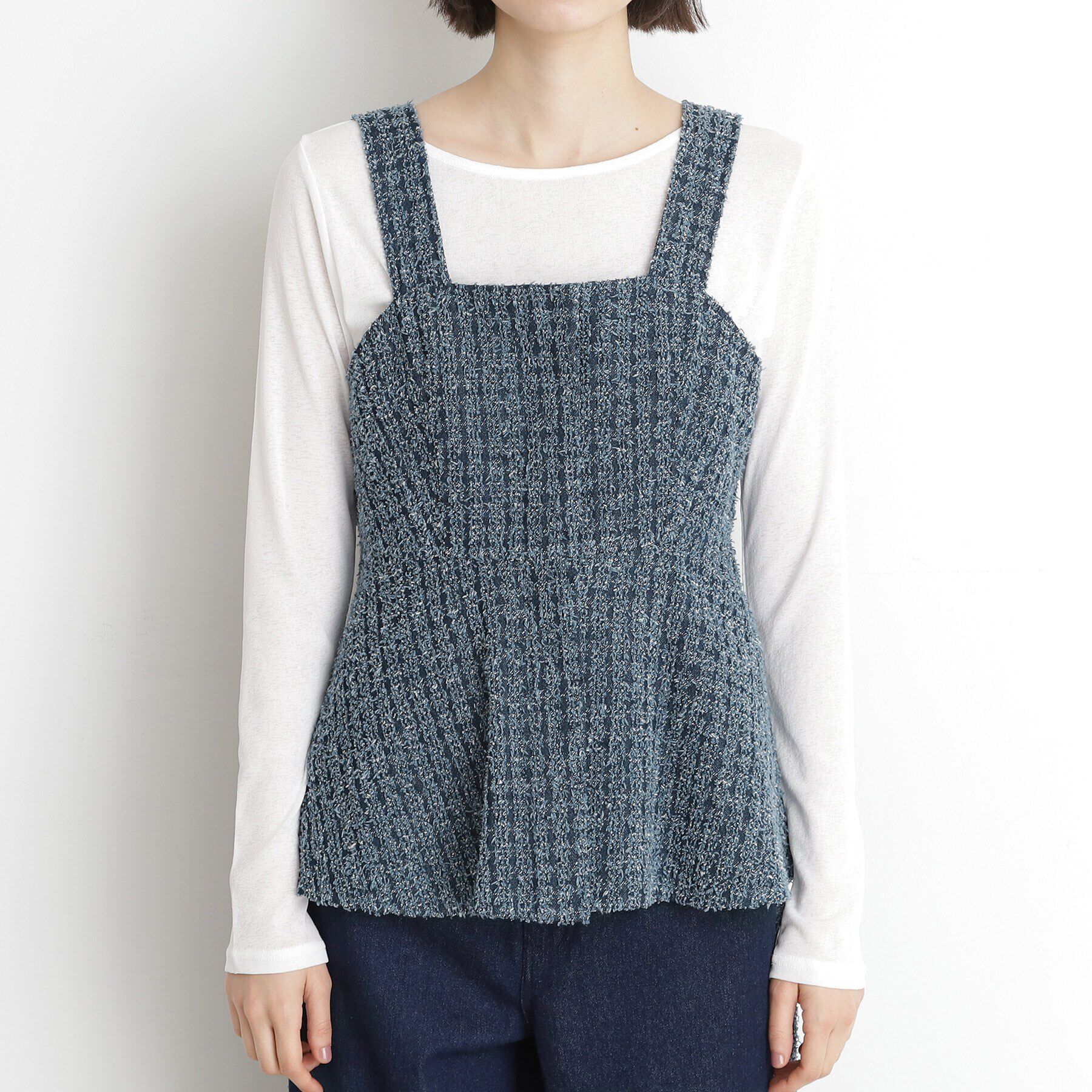 THE SHOP TK「ジャカードデニムビスチェ【洗濯機OK】」|ベスト・ジレ|