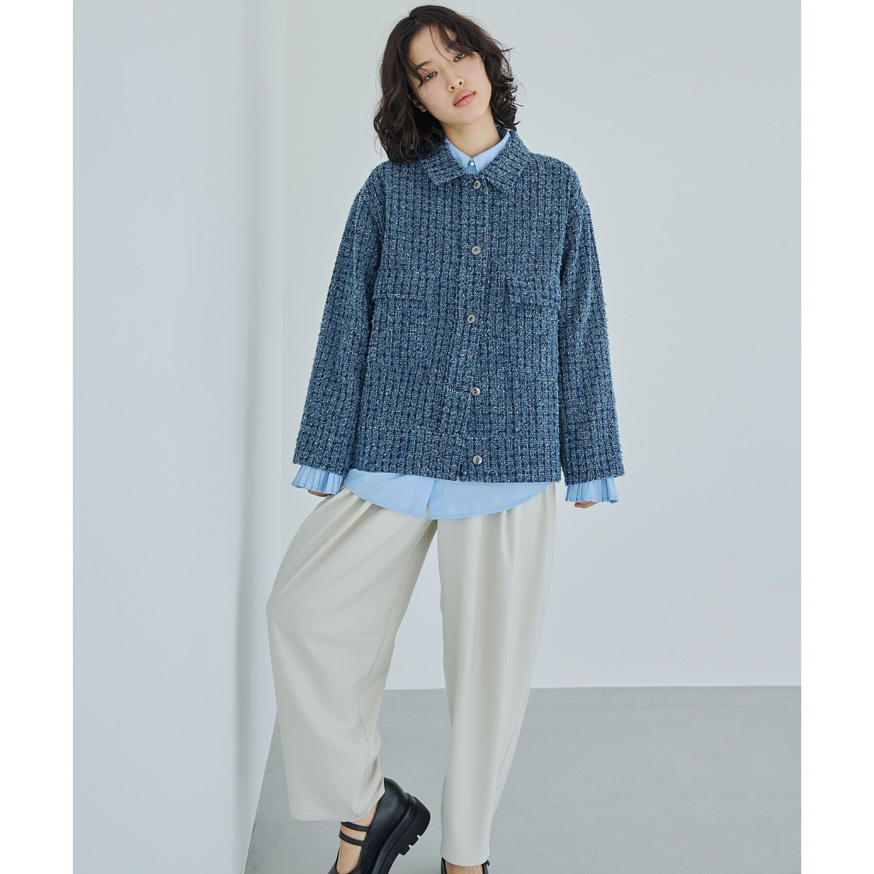 THE SHOP TK「ジャカードデニムジャケット【洗える】」|デニムジャケット|