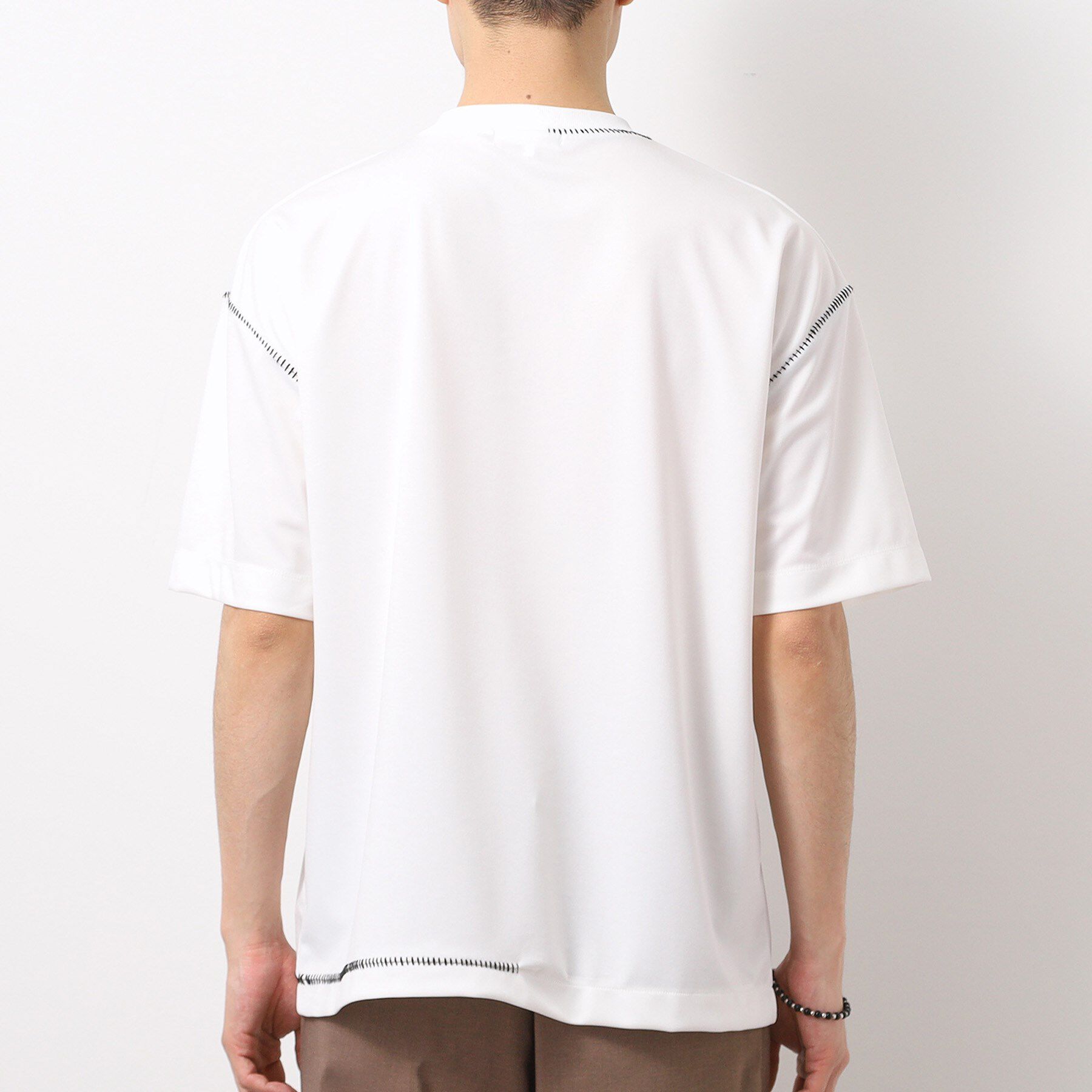 THE SHOP TK「ブランケットステッチ半袖Tシャツ」|Tシャツ・カットソー|