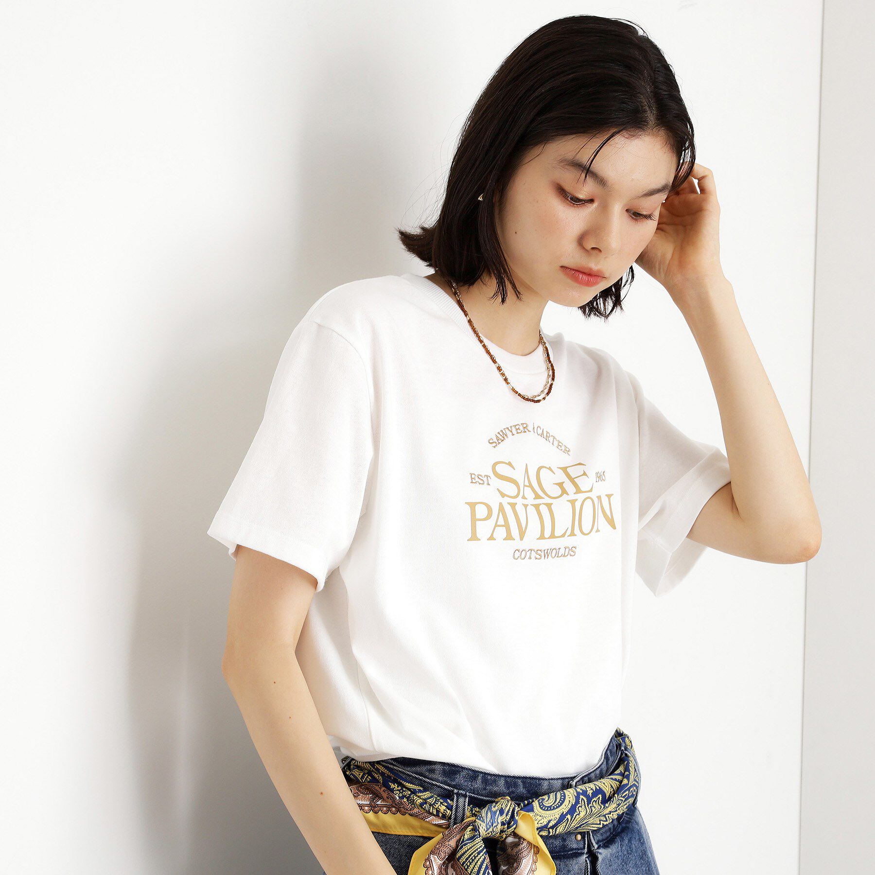 THE SHOP TK「カレッジ＆フォトプリントTシャツ【洗濯機OK】」|Tシャツ・カットソー|
