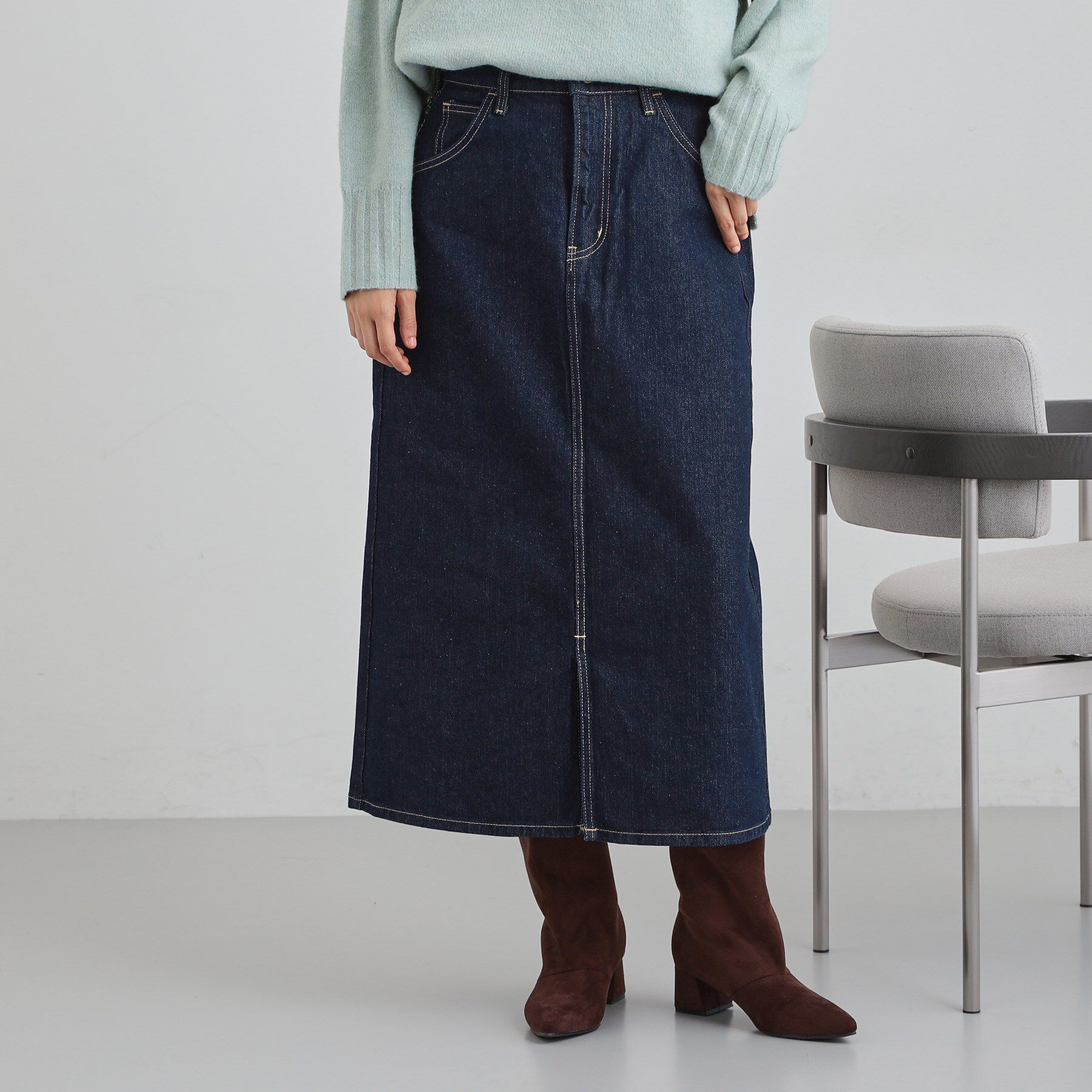THE SHOP TK「【Lee】デニムスカート」|スカート|ネイビー(094)