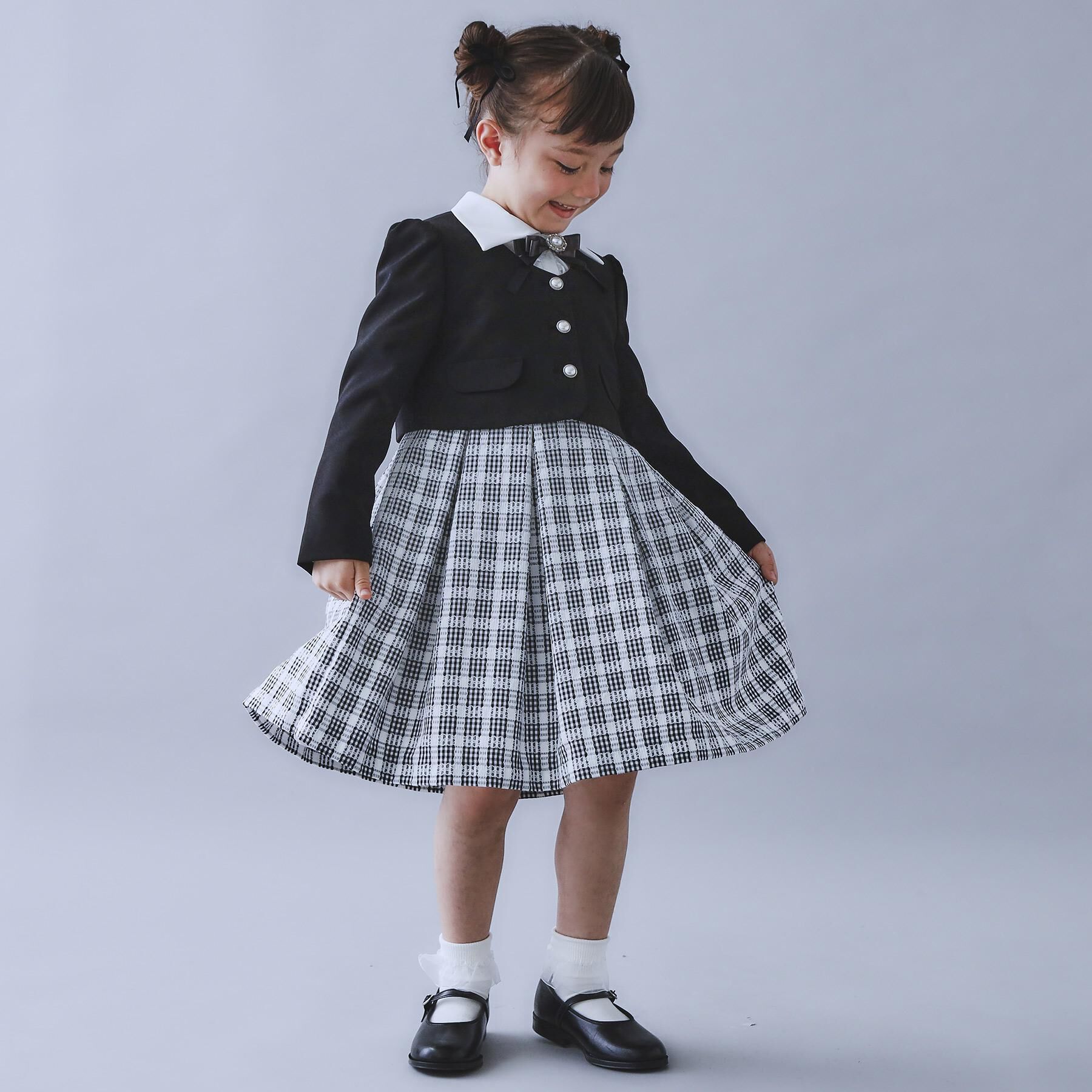 THE SHOP TK「【120-130/3点セット】ジャケット＆チェックワンピース/入園・卒園・入学」|ワンピース|