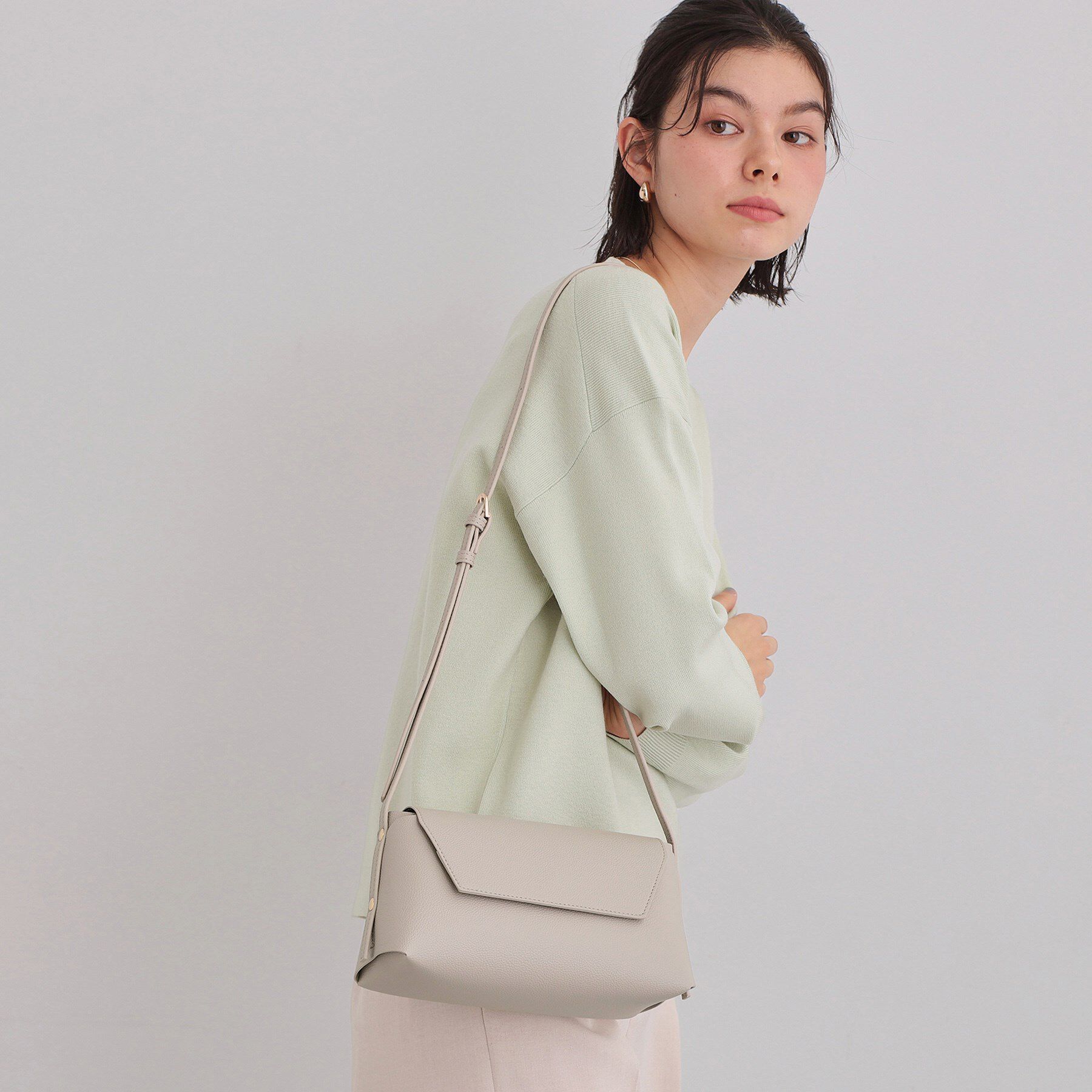 THE SHOP TK「ミニショルダーバッグ」|ショルダー・メッセンジャー|グレージュ(050)