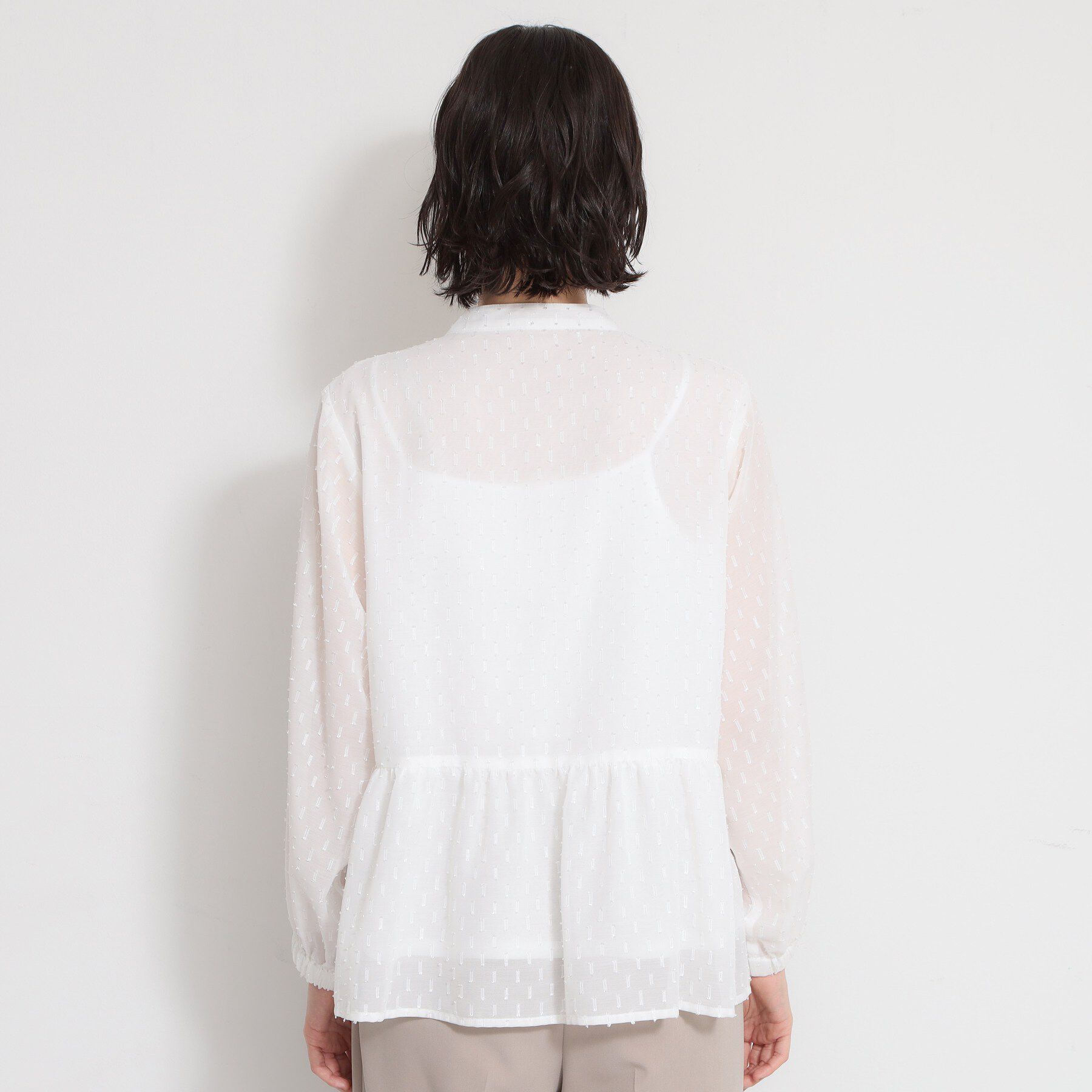THE SHOP TK「【セレモニーにもカジュアルにも】シフォンジャカードブラウス」|シャツ・ブラウス|