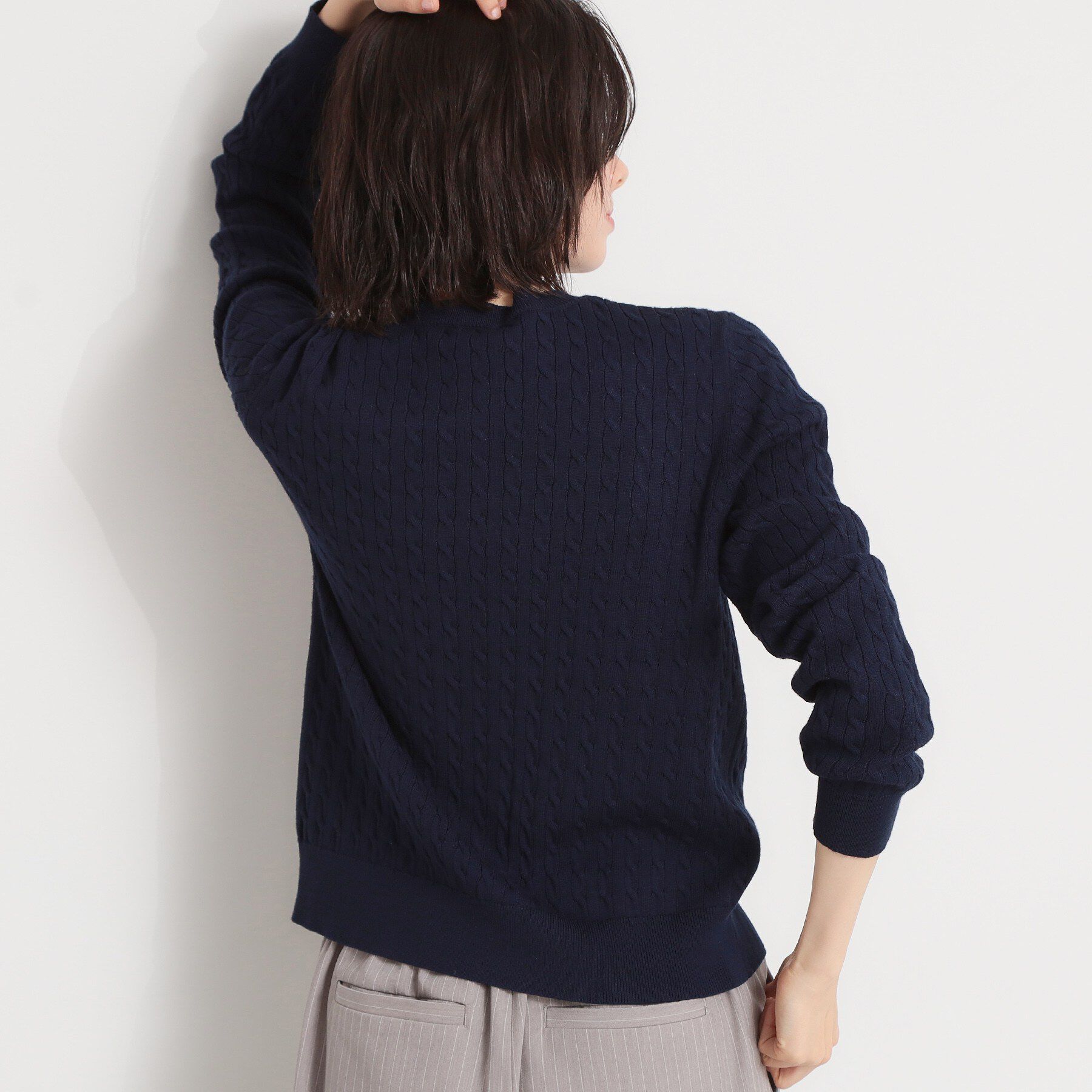 THE SHOP TK「POLO BCS ケーブルカーディガン」|カーディガン|