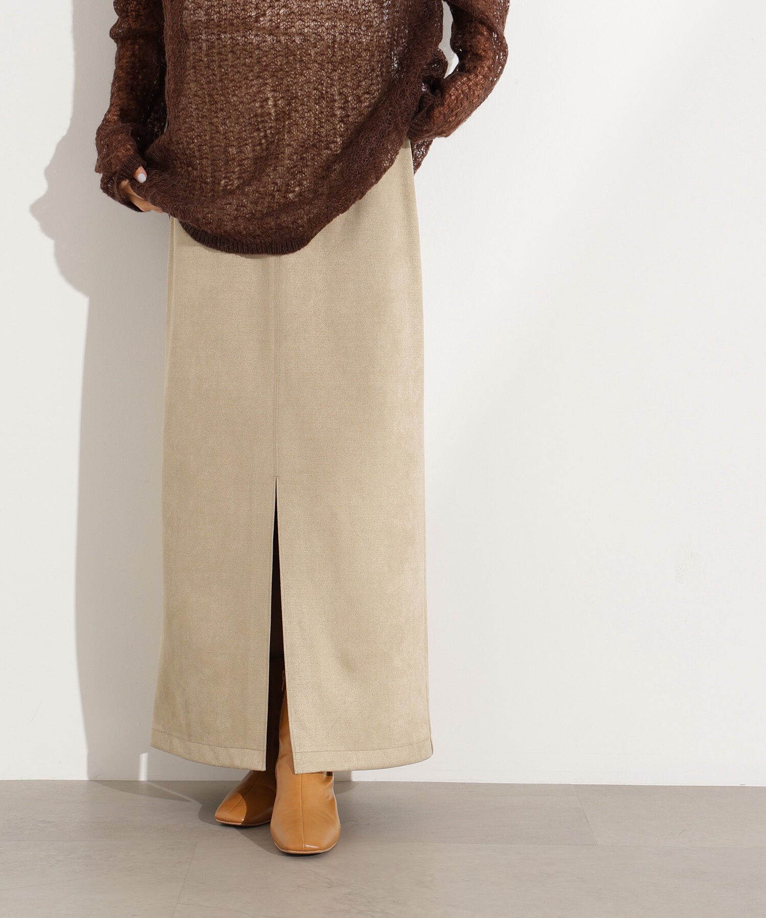  「フェイクスウェードスリットスカート」|スカート|