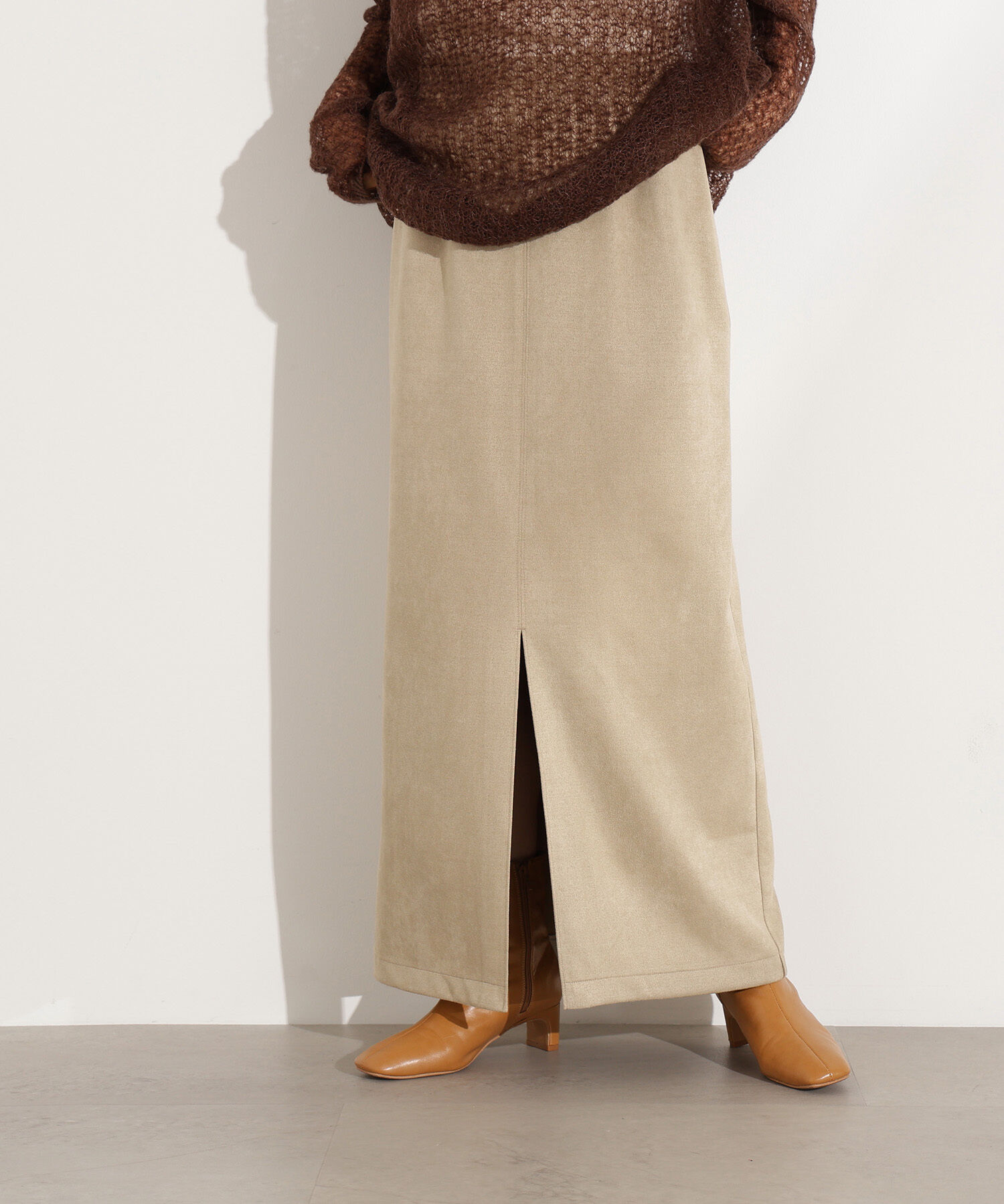  「フェイクスウェードスリットスカート」|スカート|