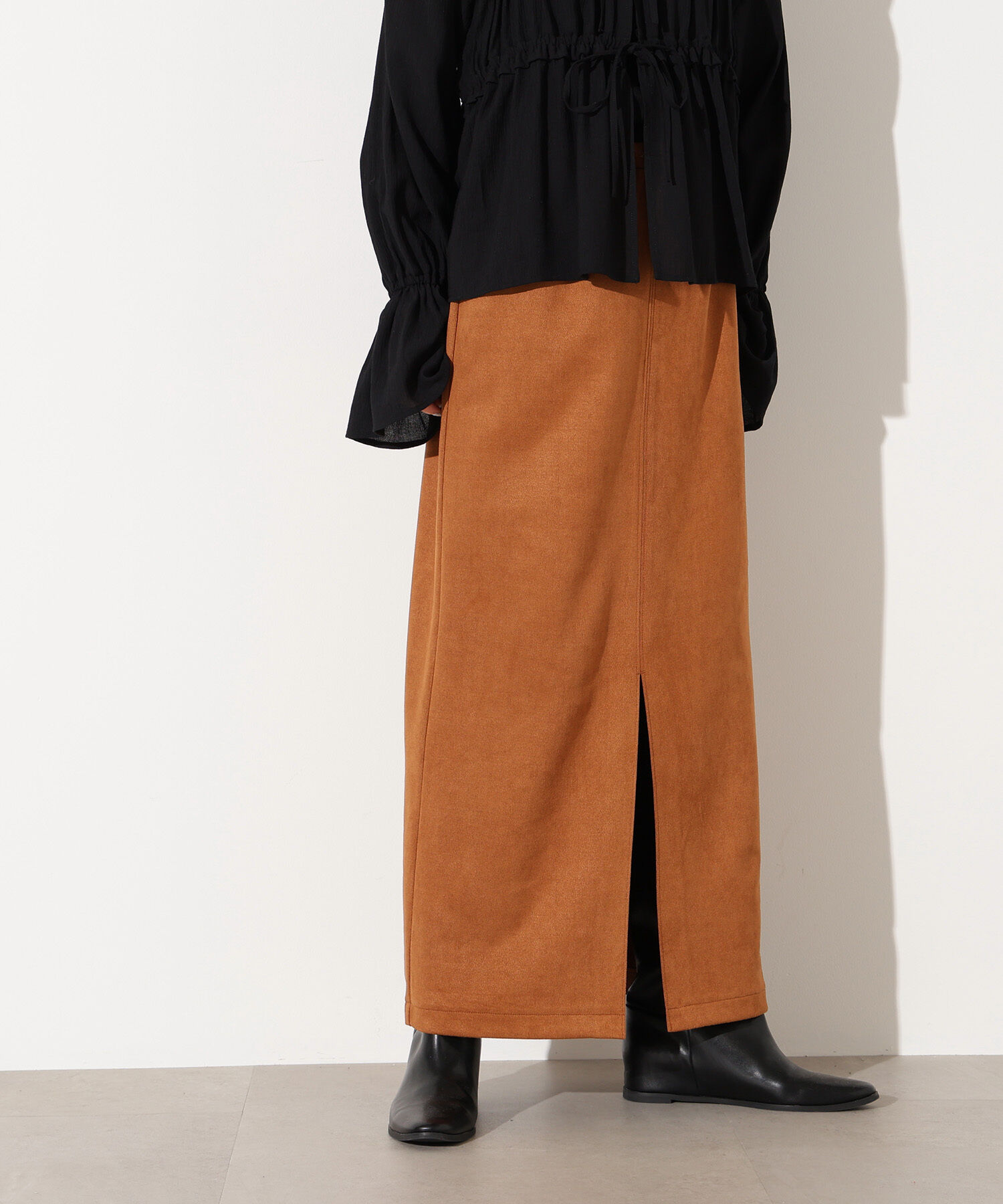  「フェイクスウェードスリットスカート」|スカート|