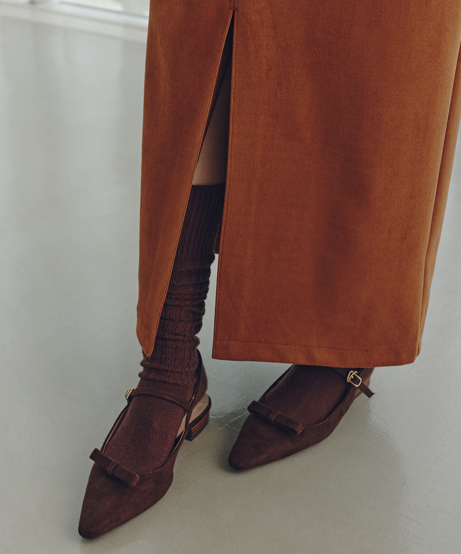  「フェイクスウェードスリットスカート」|スカート|