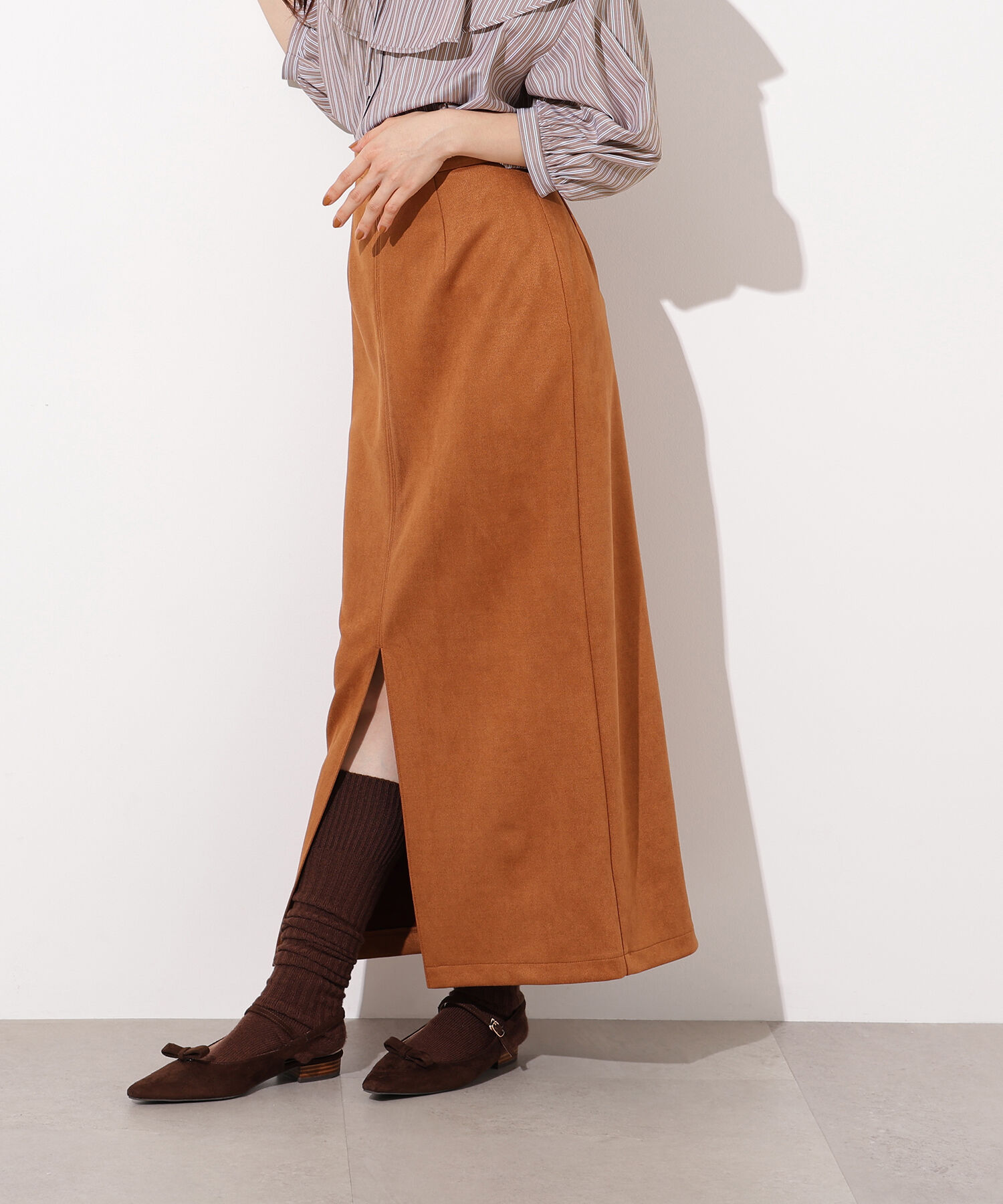  「フェイクスウェードスリットスカート」|スカート|