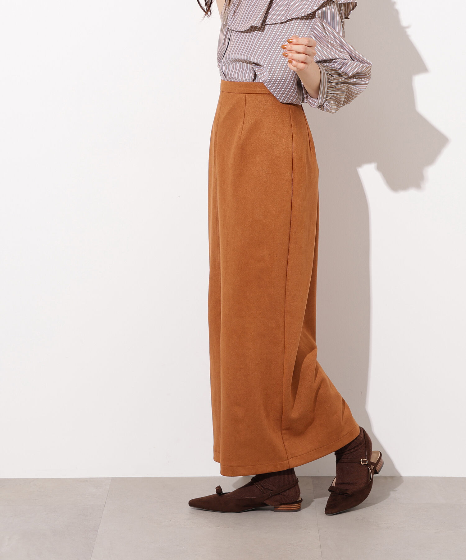  「フェイクスウェードスリットスカート」|スカート|