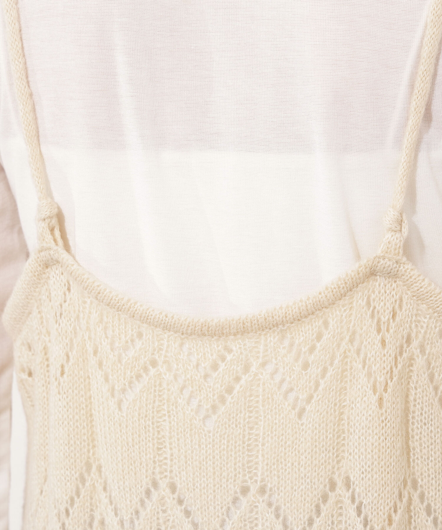  「透かし編みニットキャミワンピース」|スカート|