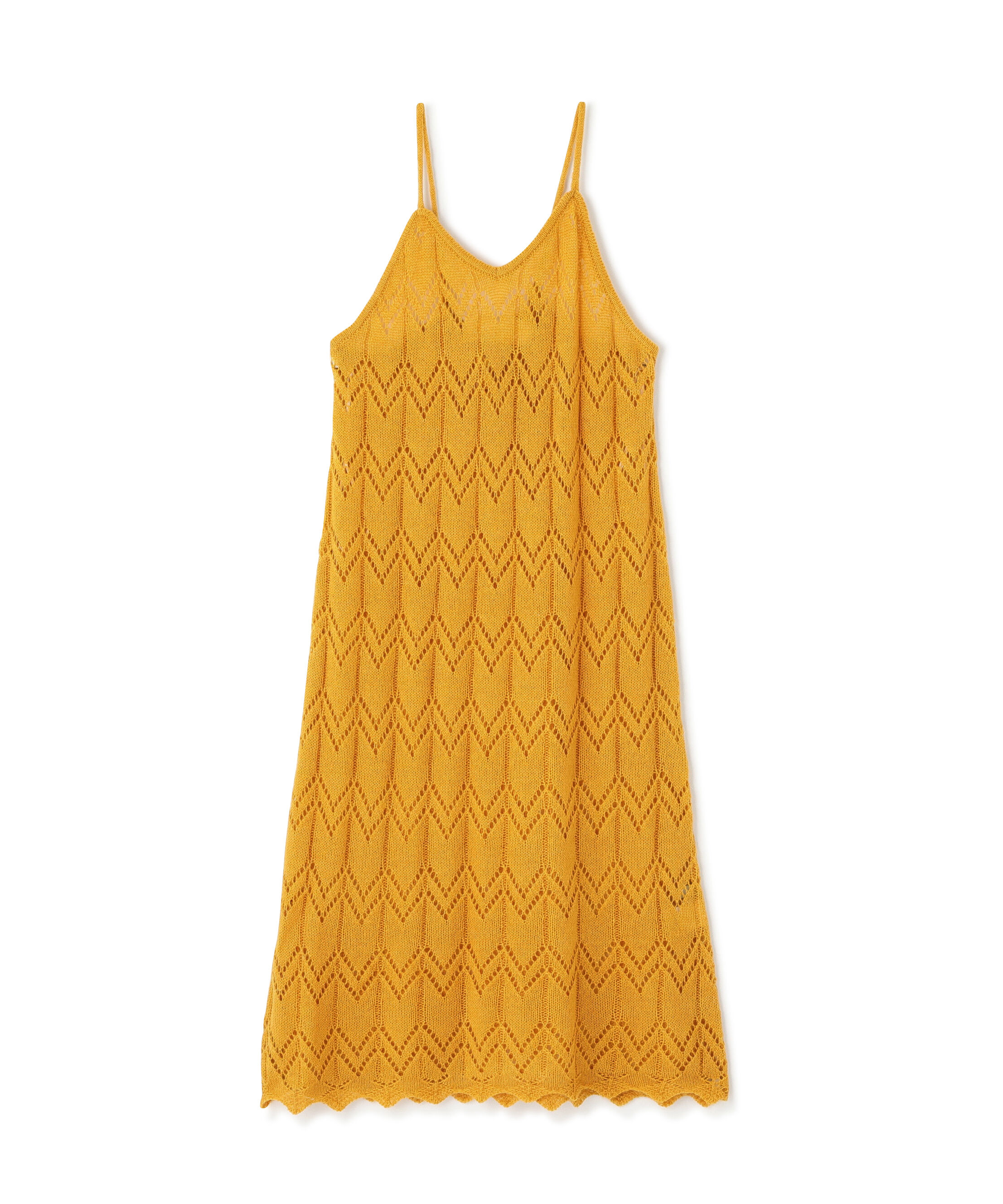  「透かし編みニットキャミワンピース」|スカート|
