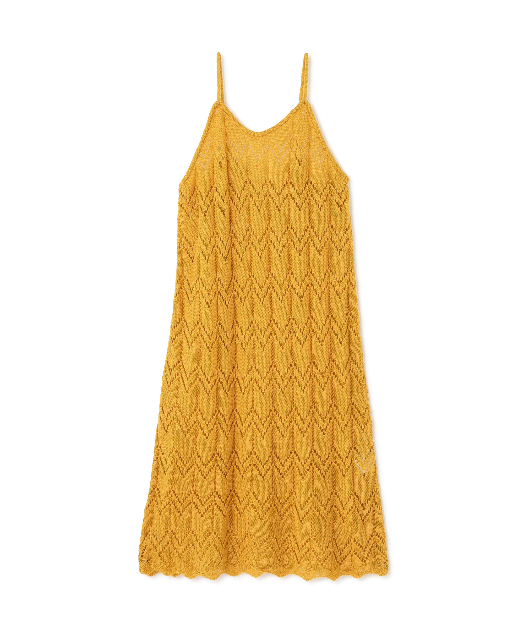  「透かし編みニットキャミワンピース」|スカート|イエロー②5
