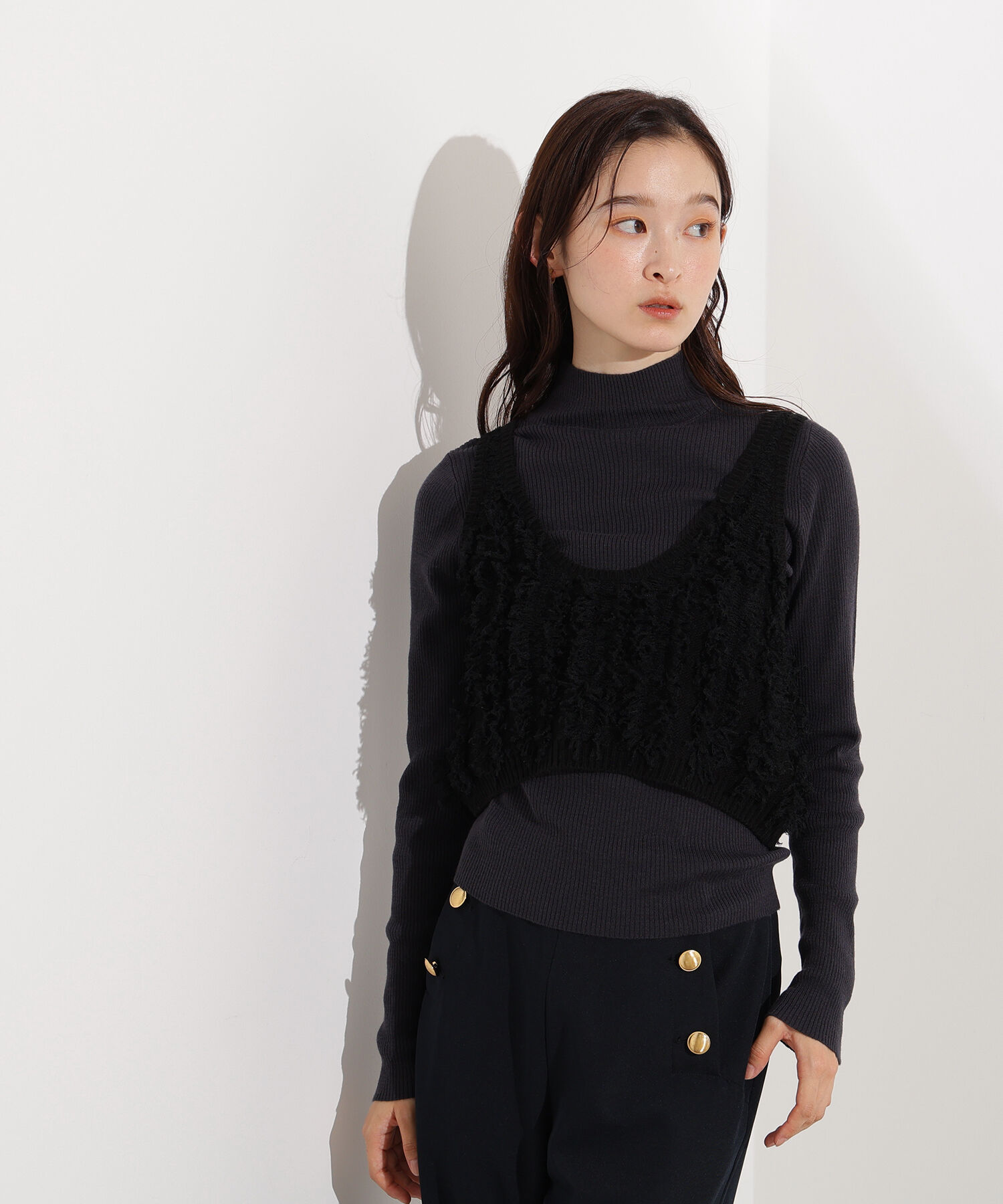  「フリンジニットベストセット」|ニット・セーター|