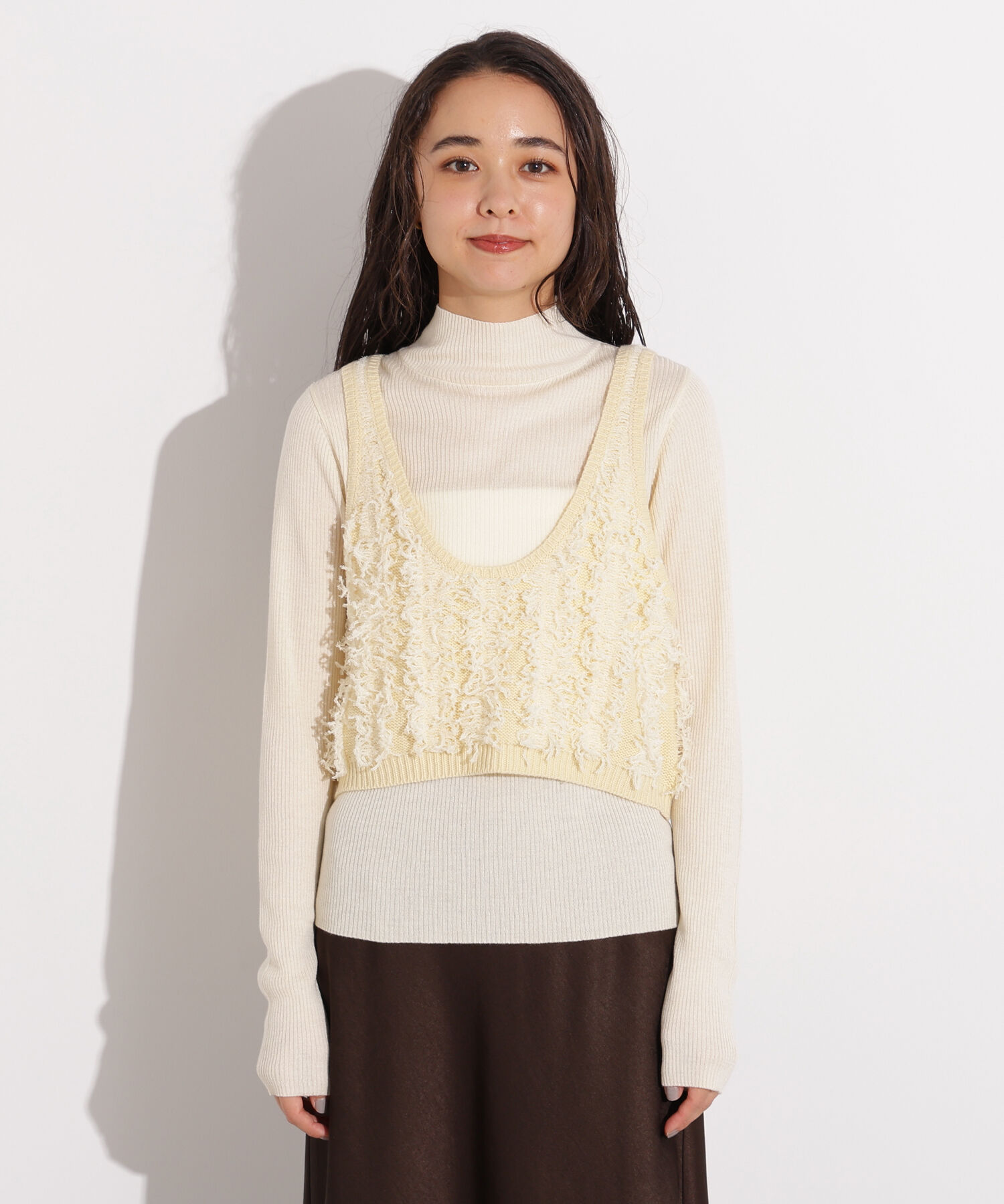  「フリンジニットベストセット」|ニット・セーター|