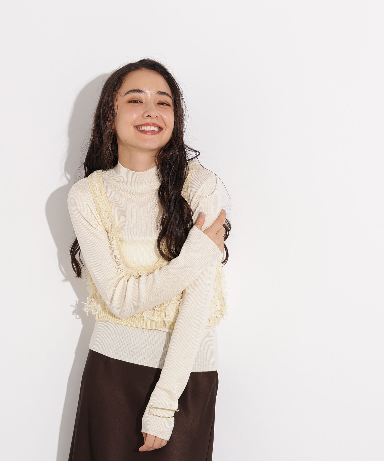  「フリンジニットベストセット」|ニット・セーター|