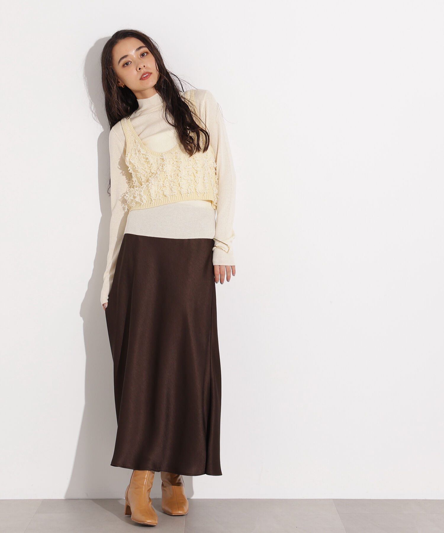  「フリンジニットベストセット」|ニット・セーター|